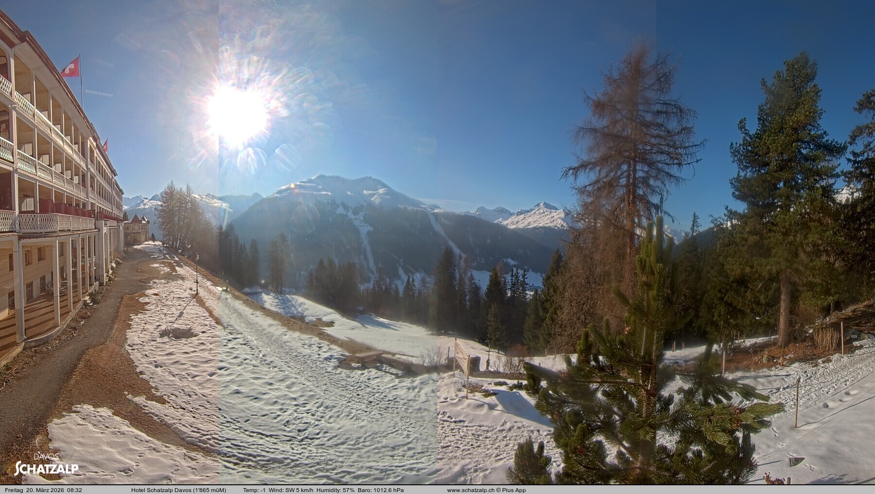 Archiv Foto Webcam Hotel Schatzalp, Davos