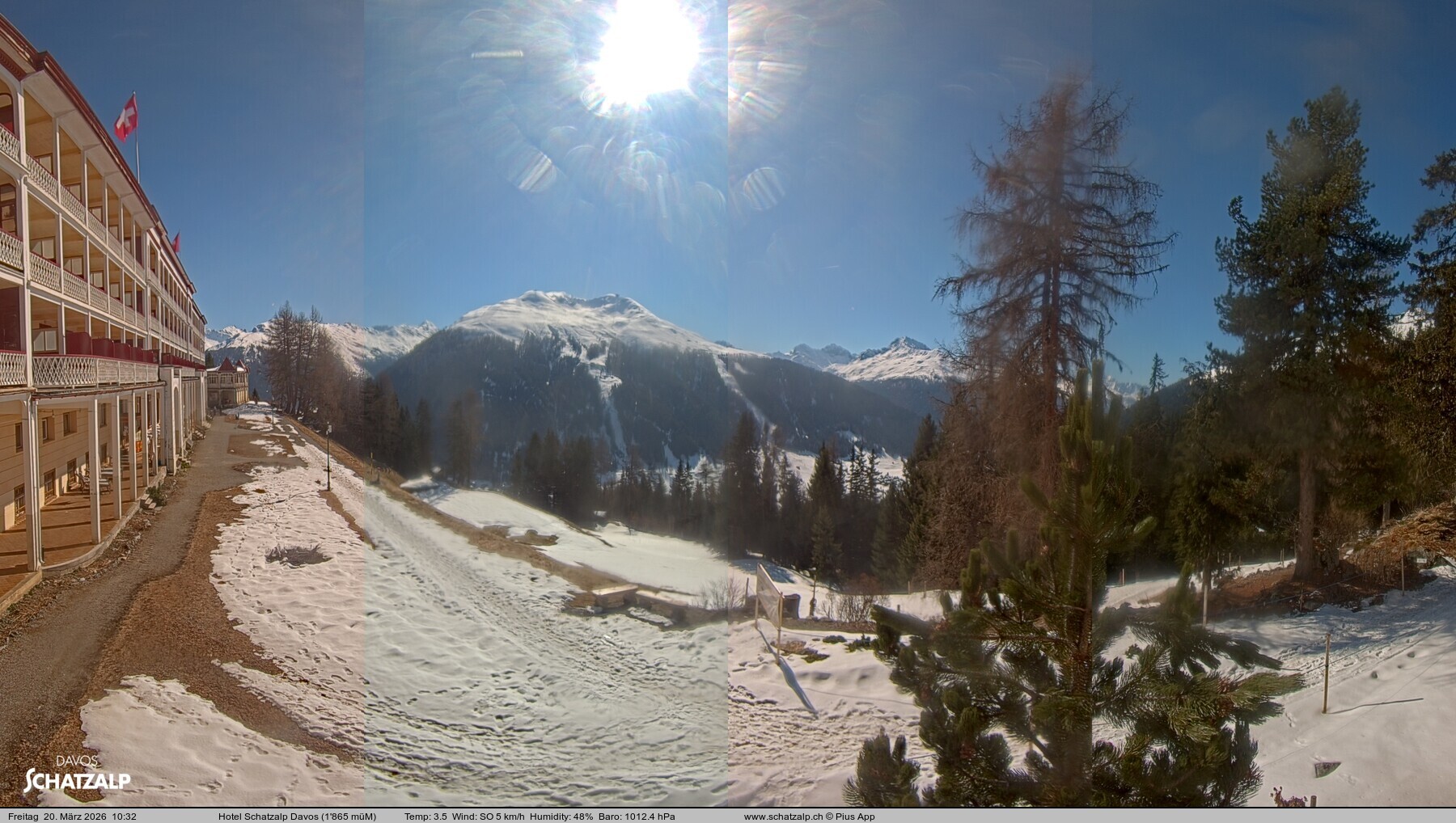 Archiv Foto Webcam Hotel Schatzalp, Davos