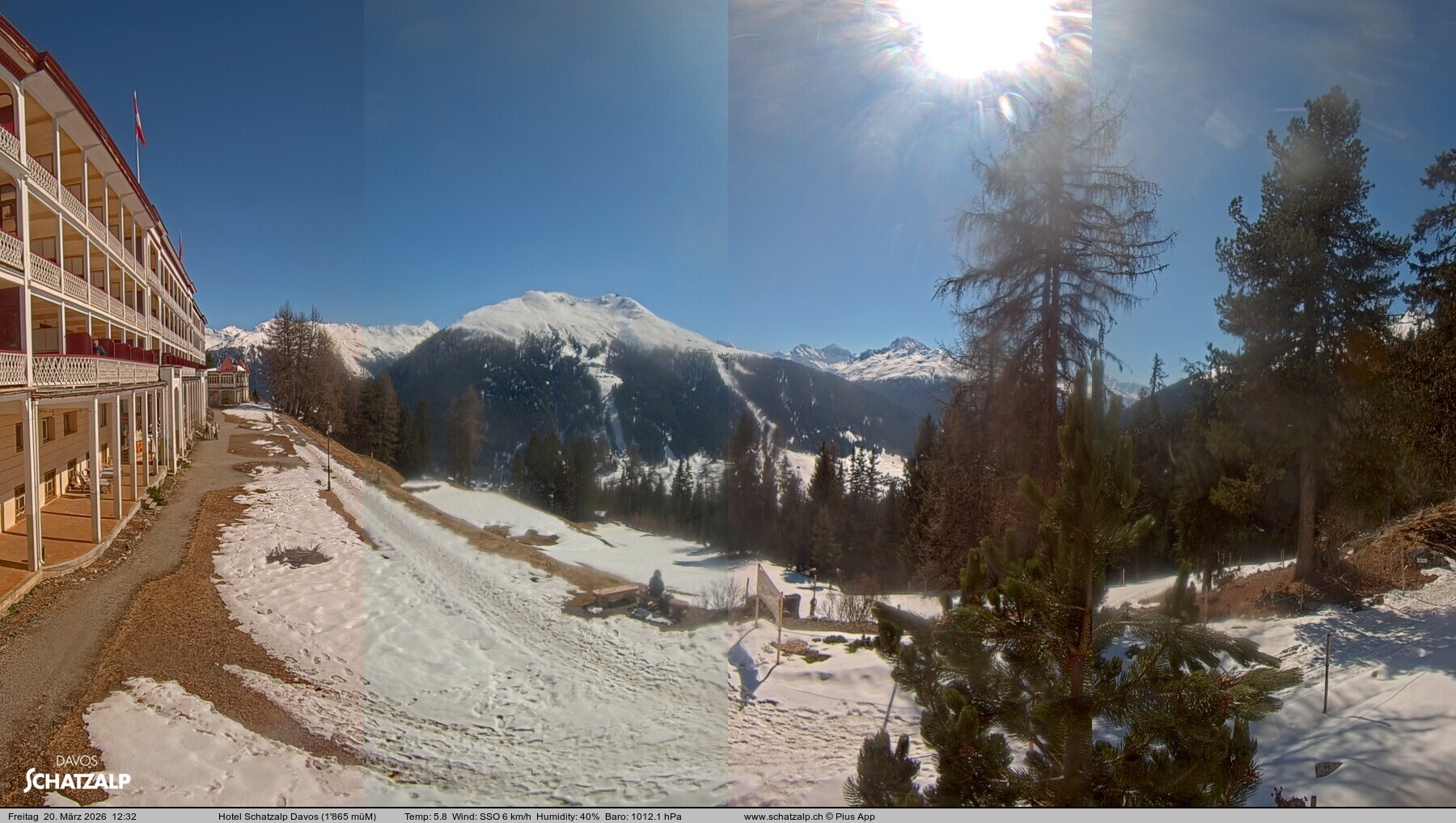 Archiv Foto Webcam Hotel Schatzalp, Davos