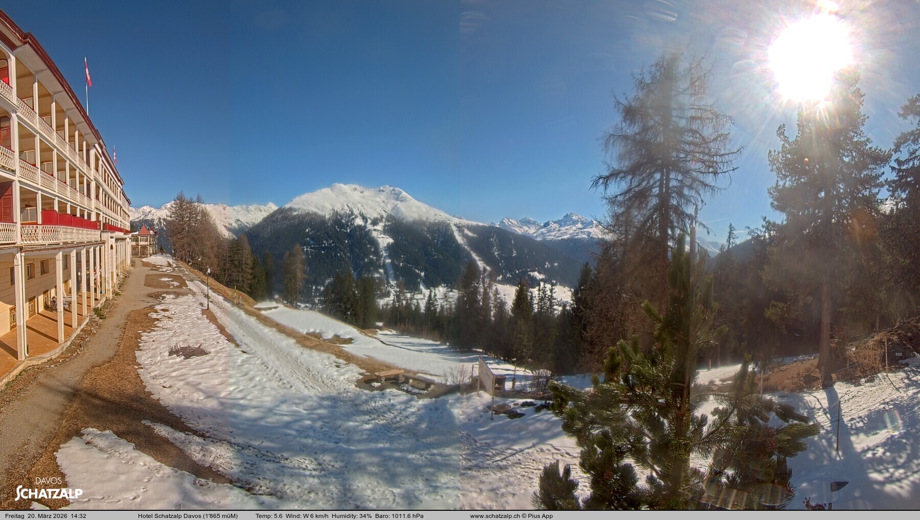 Archiv Foto Webcam Hotel Schatzalp, Davos