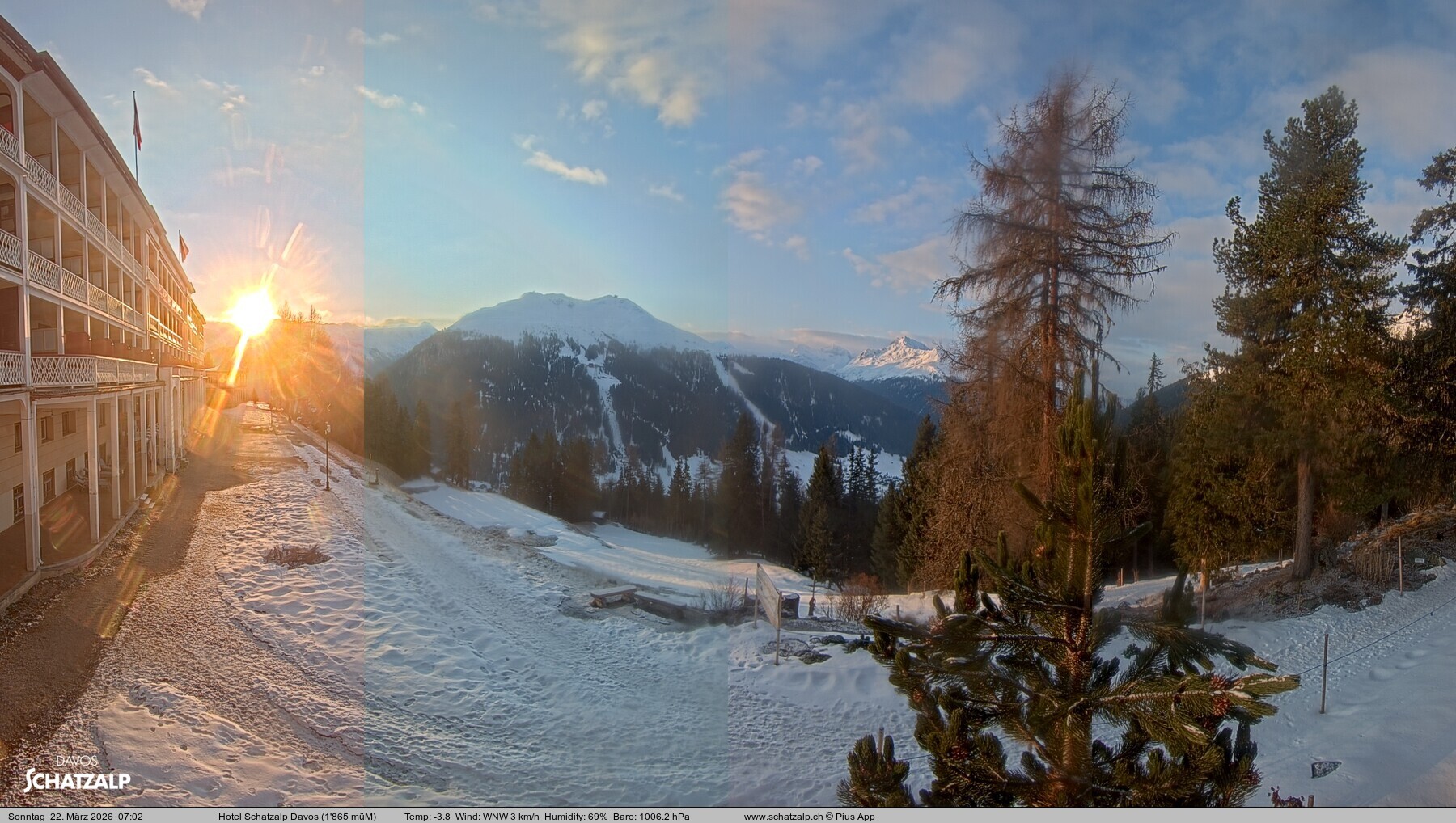 Archiv Foto Webcam Hotel Schatzalp, Davos