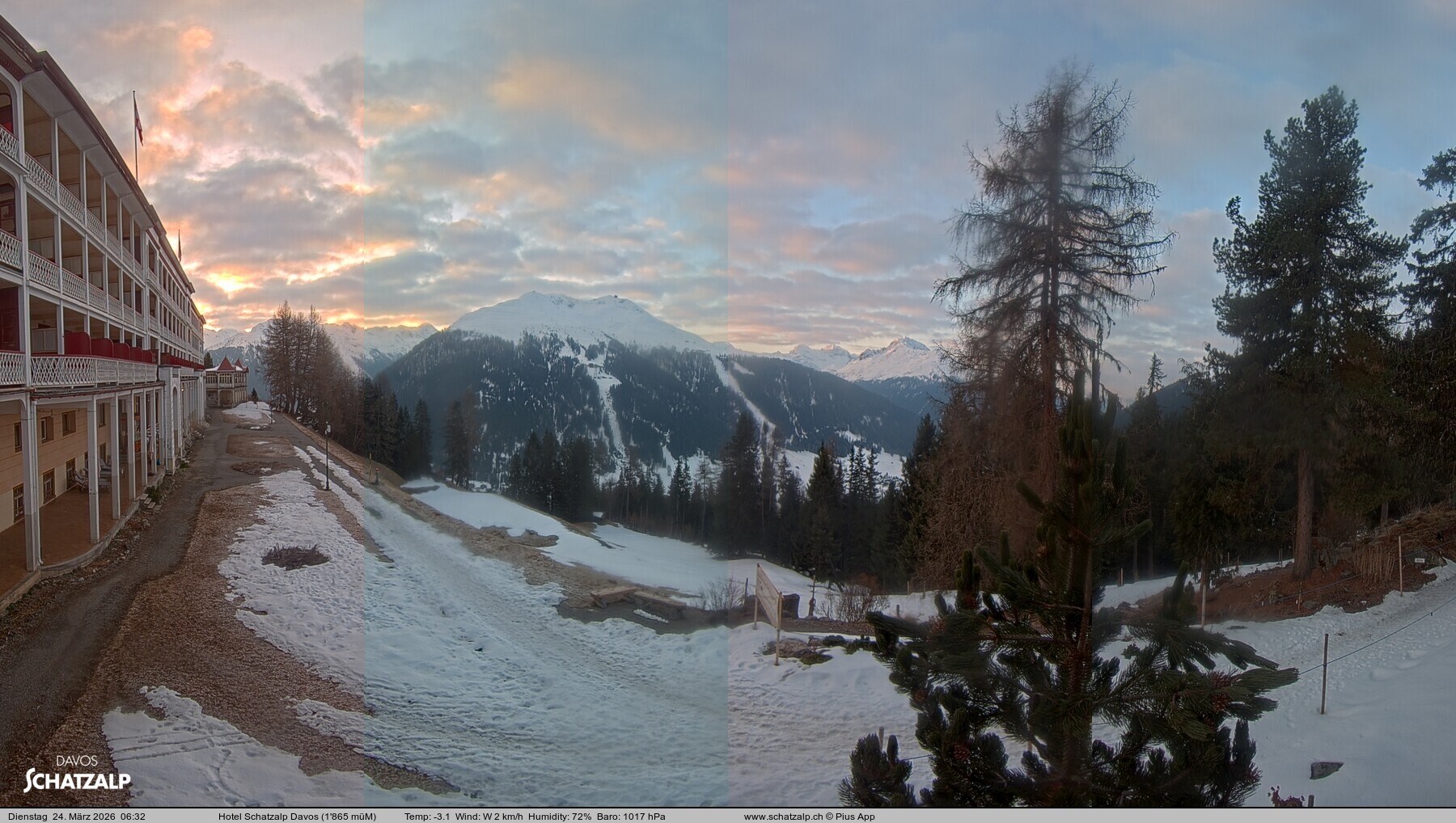 Archiv Foto Webcam Hotel Schatzalp, Davos