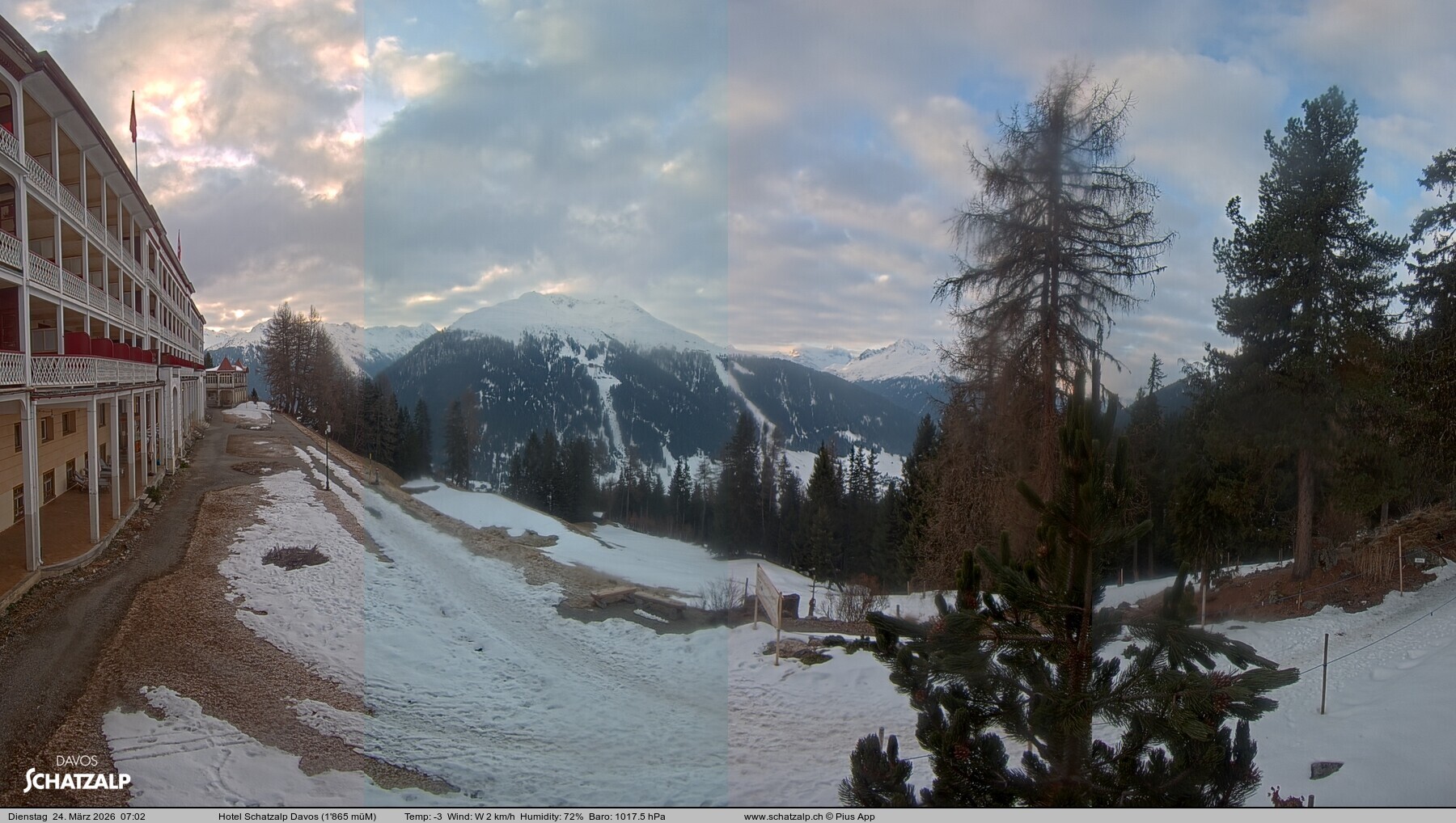 Archiv Foto Webcam Hotel Schatzalp, Davos