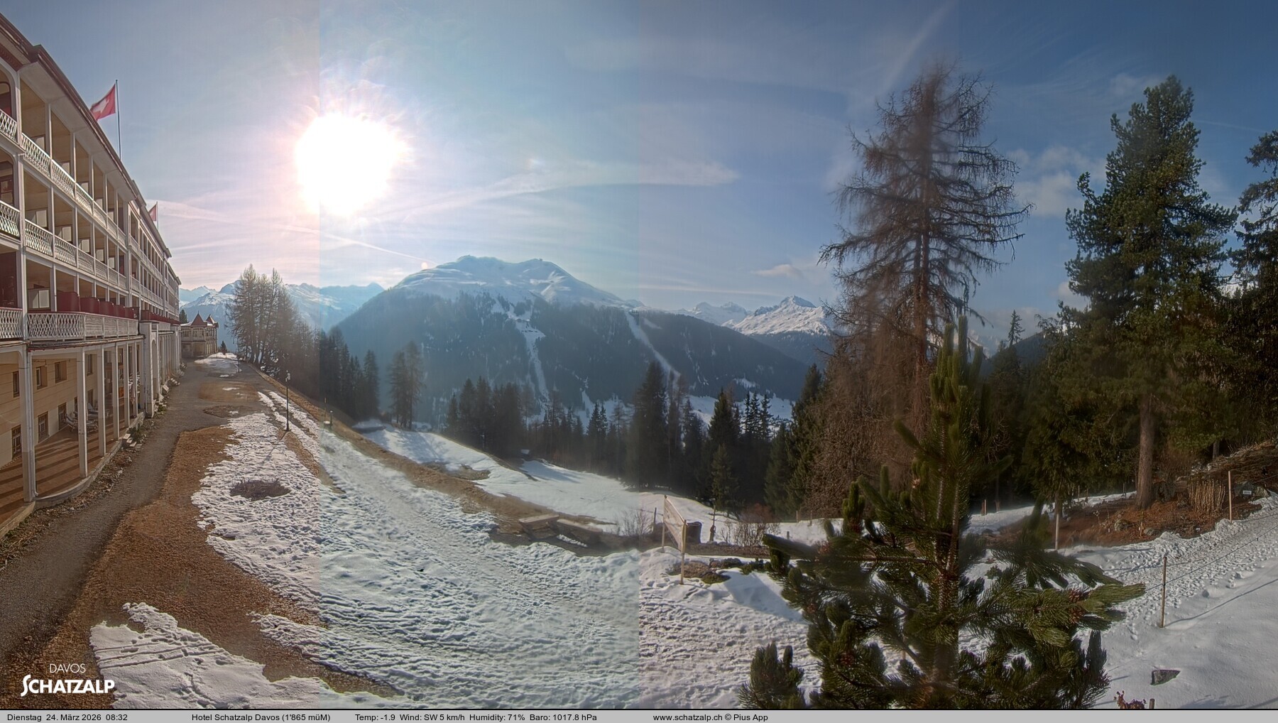 Archiv Foto Webcam Hotel Schatzalp, Davos