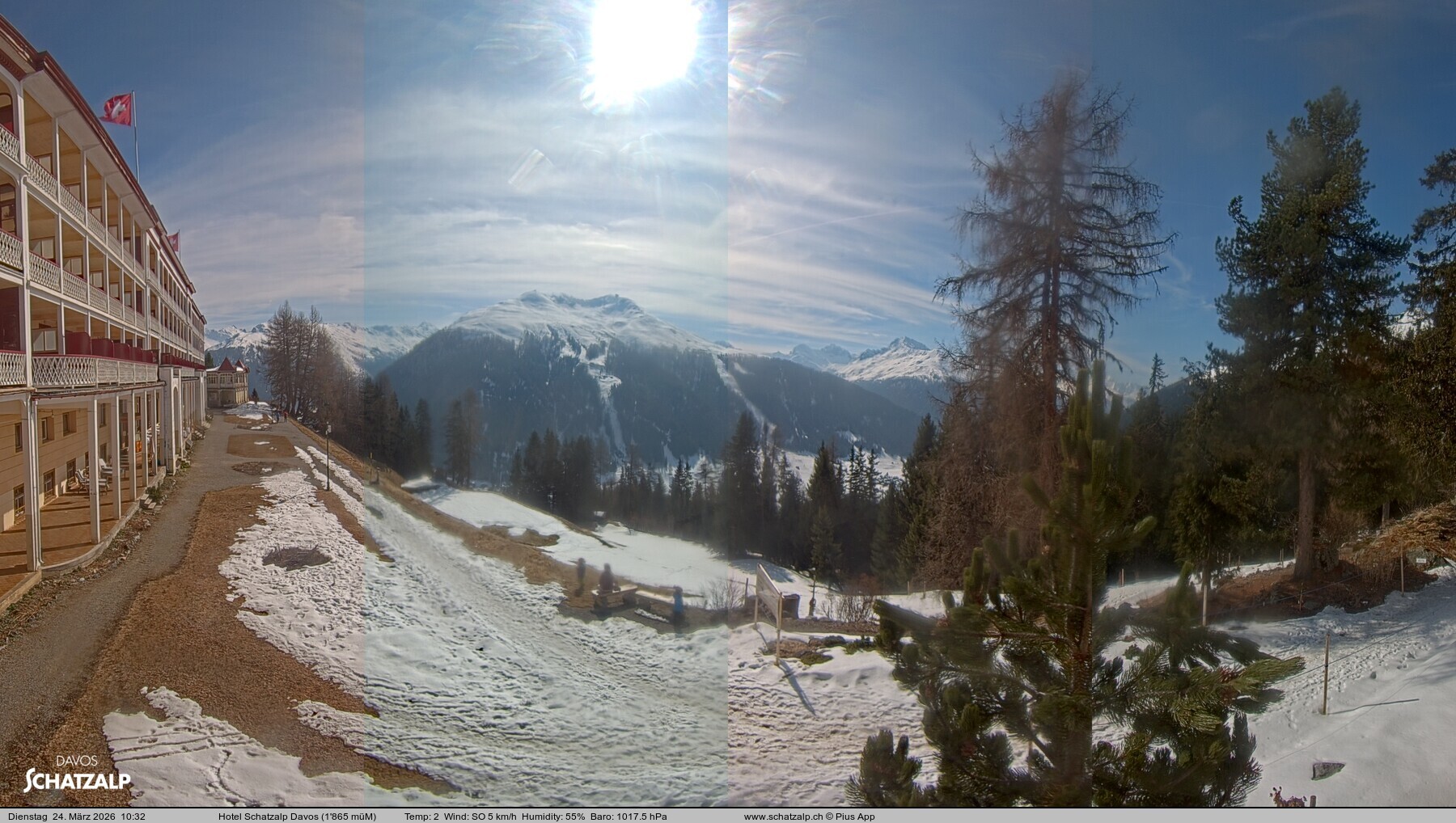 Archiv Foto Webcam Hotel Schatzalp, Davos