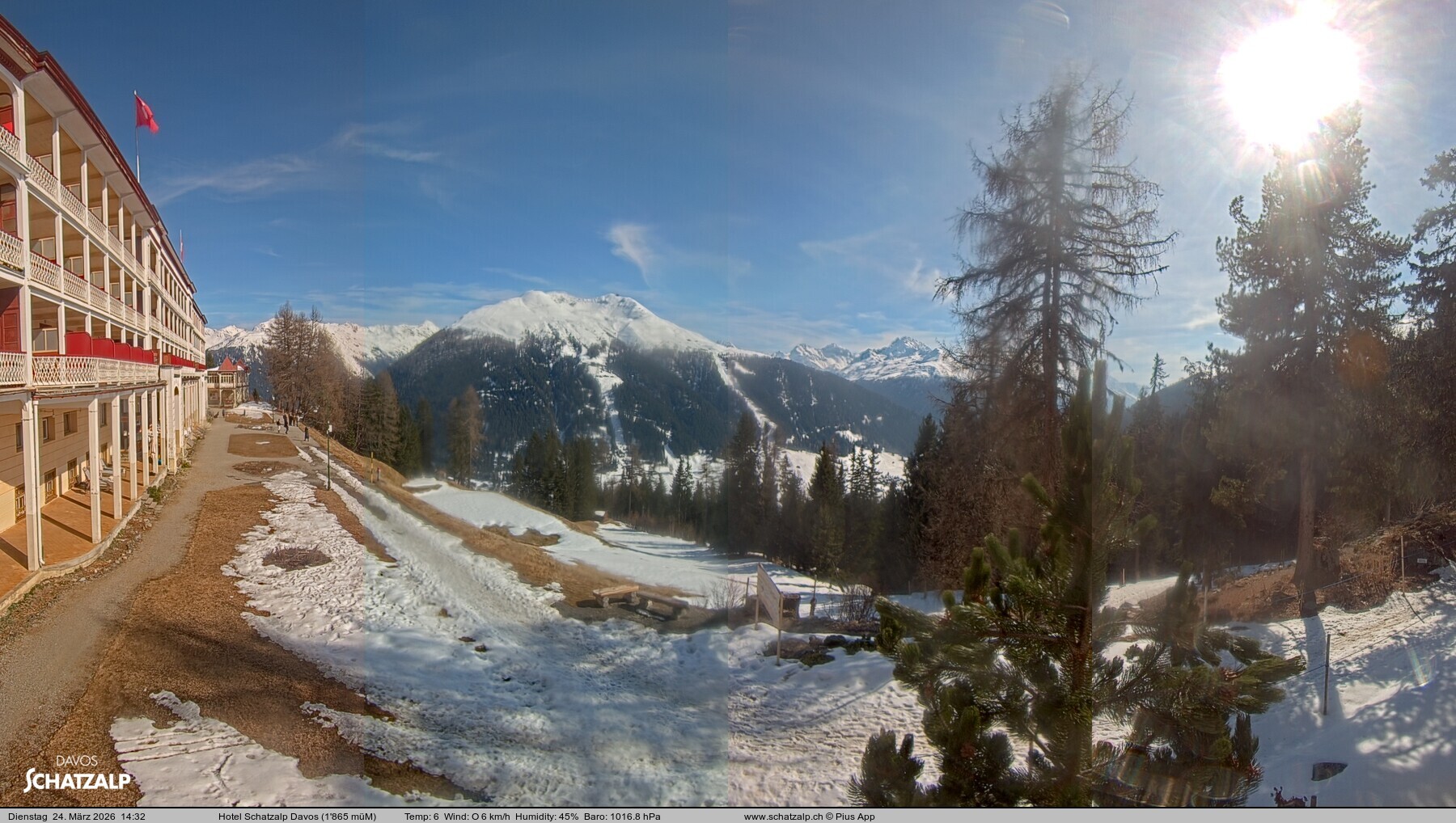 Archiv Foto Webcam Hotel Schatzalp, Davos