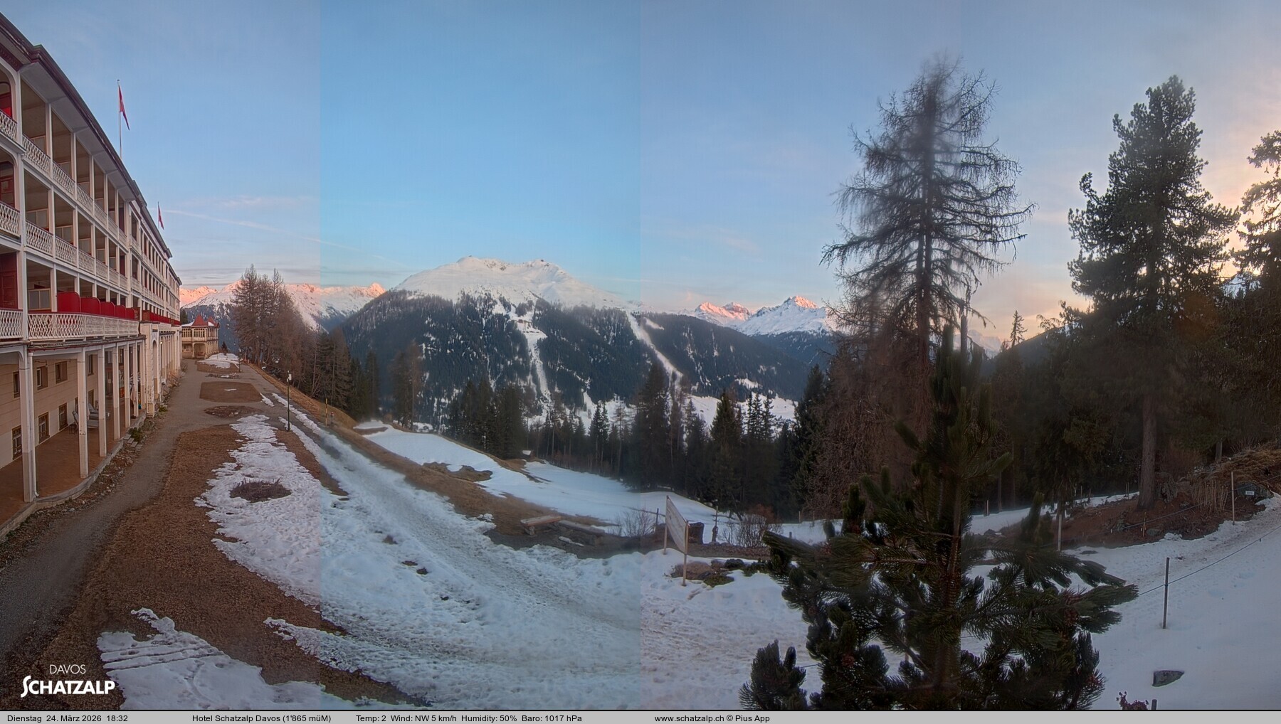 Archiv Foto Webcam Hotel Schatzalp, Davos