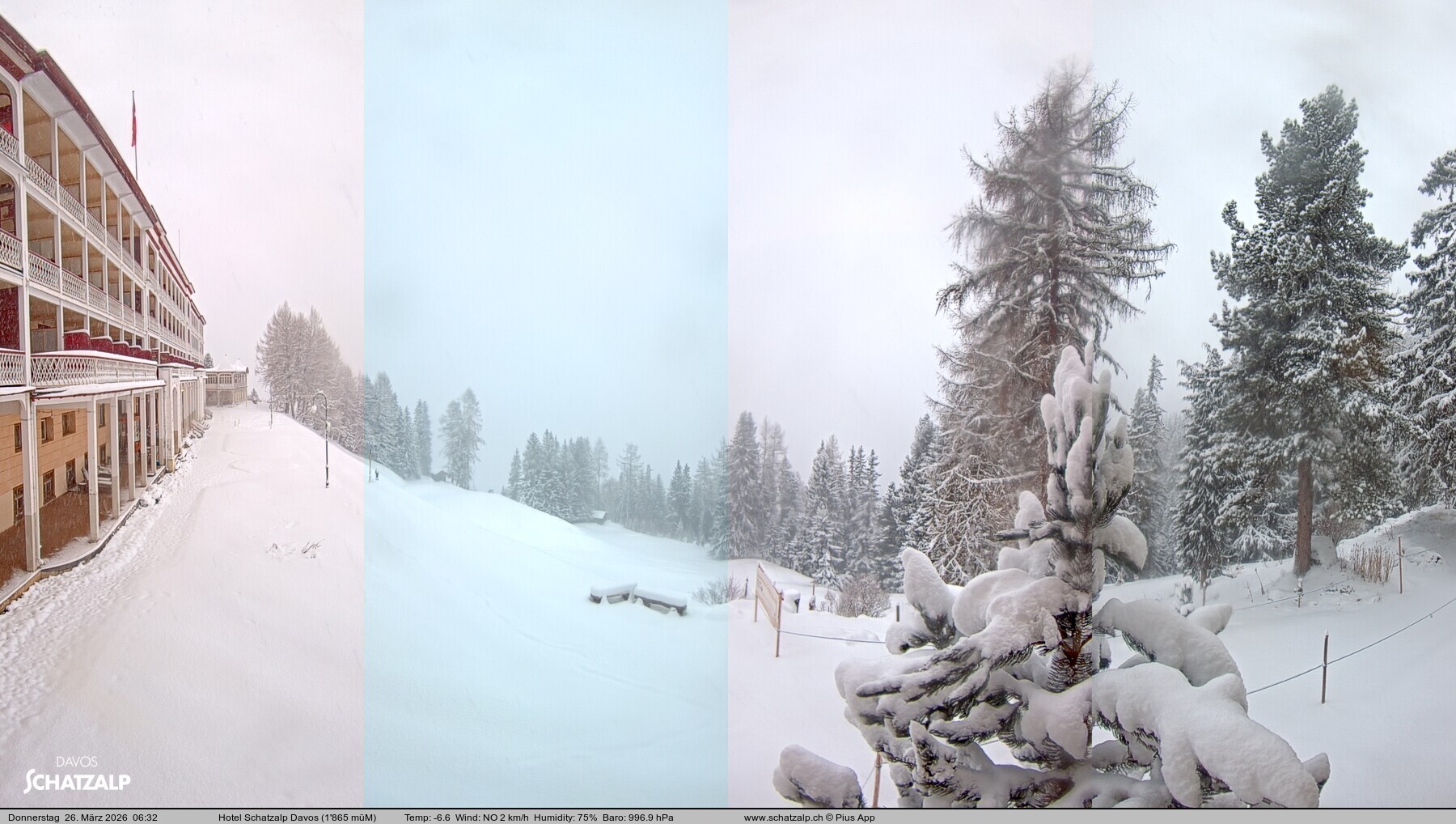 Archiv Foto Webcam Hotel Schatzalp, Davos