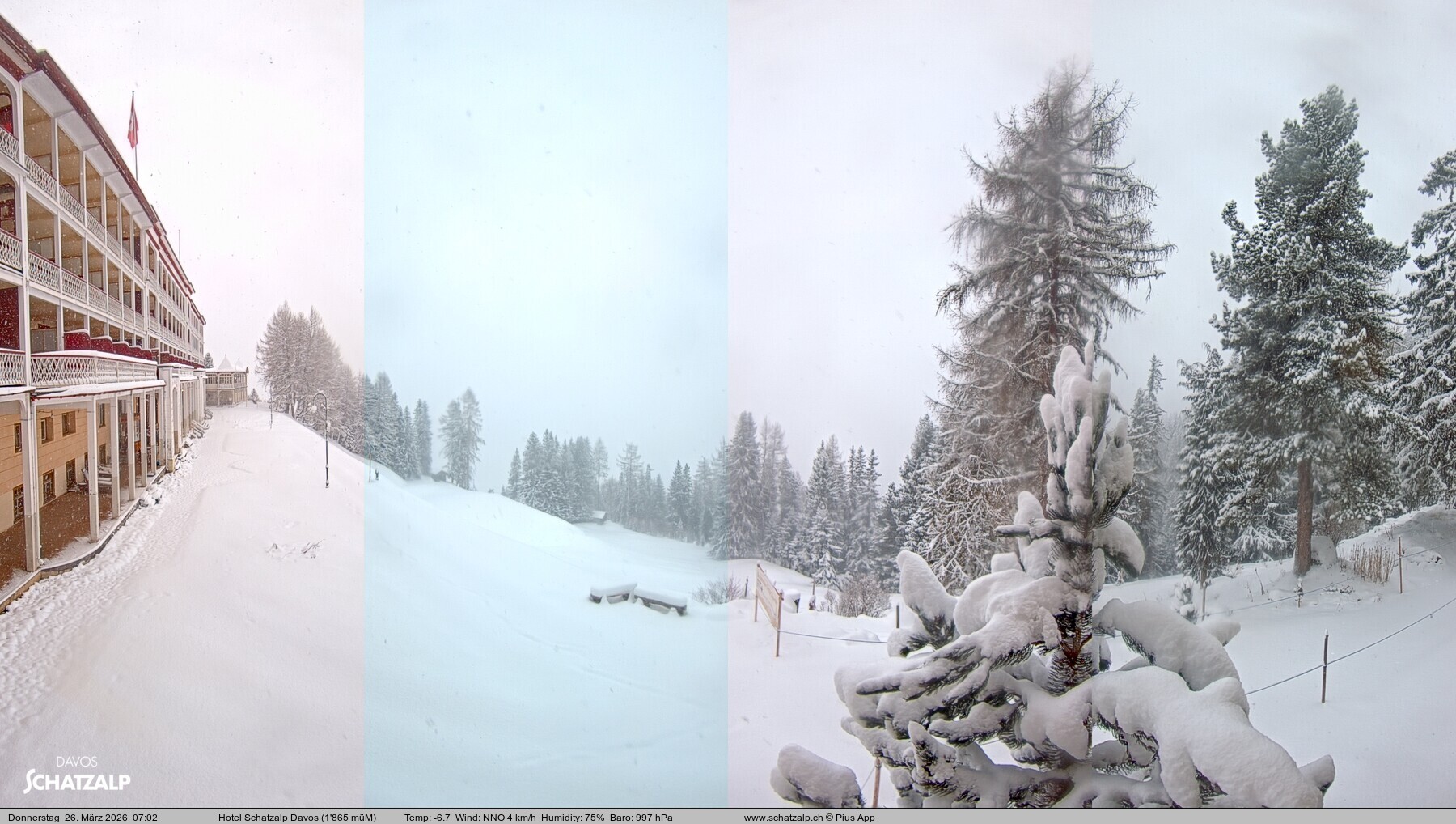 Archiv Foto Webcam Hotel Schatzalp, Davos