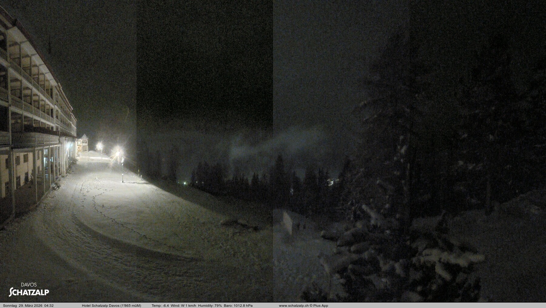 Archived image Webcam Schatzalp Hotel, Davos