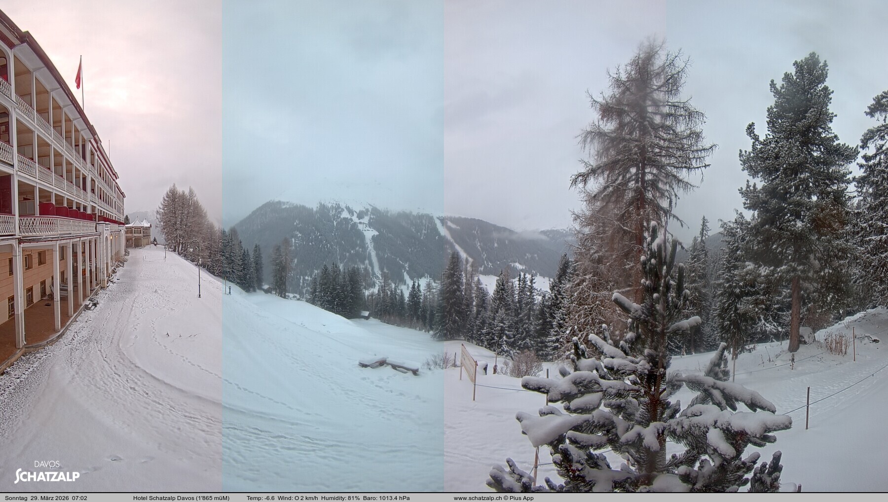 Archived image Webcam Schatzalp Hotel, Davos