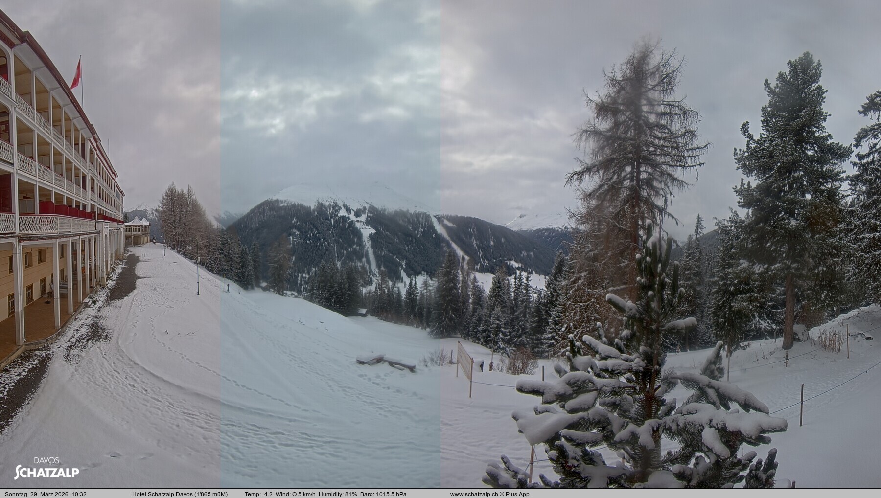 Archived image Webcam Schatzalp Hotel, Davos