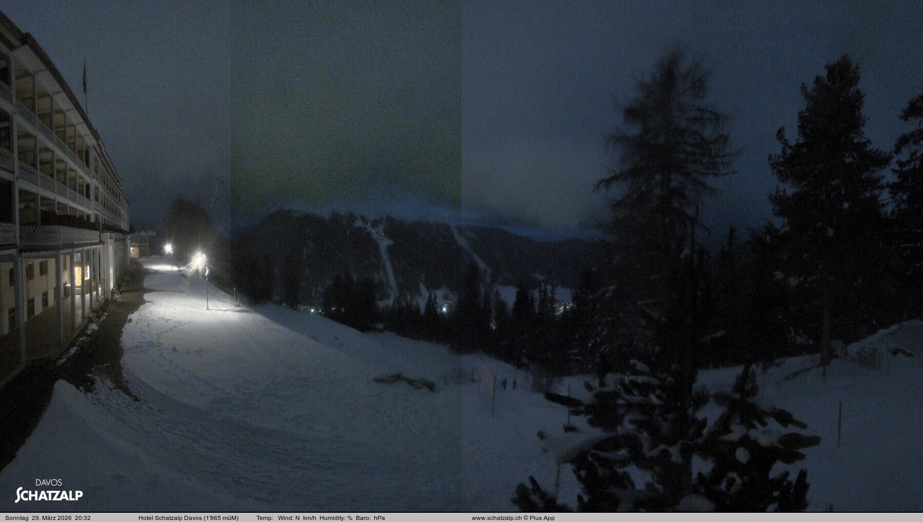 Archived image Webcam Schatzalp Hotel, Davos