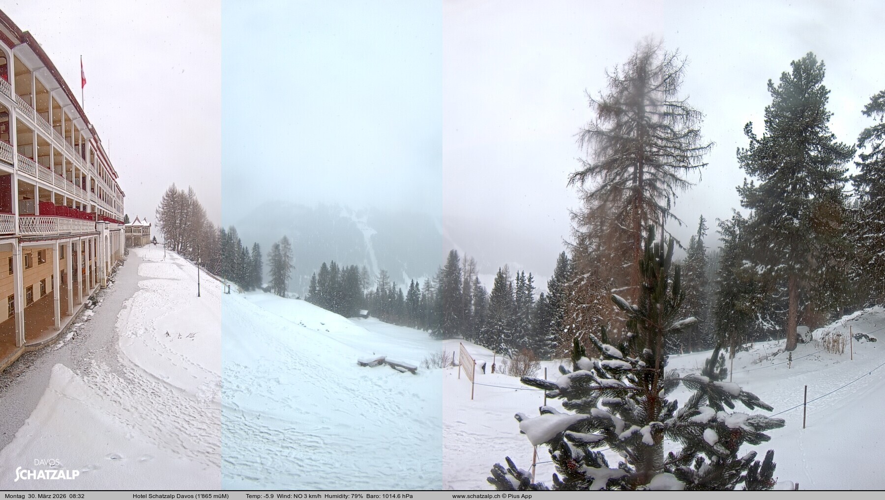 Archiv Foto Webcam Hotel Schatzalp, Davos