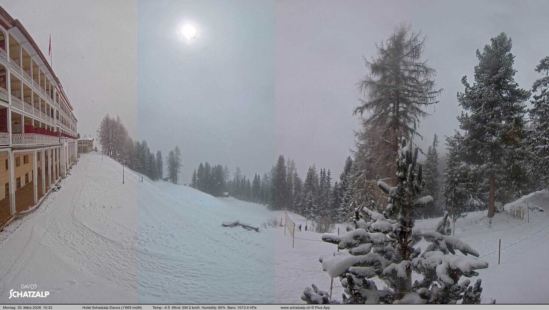 Archiv Foto Webcam Hotel Schatzalp, Davos