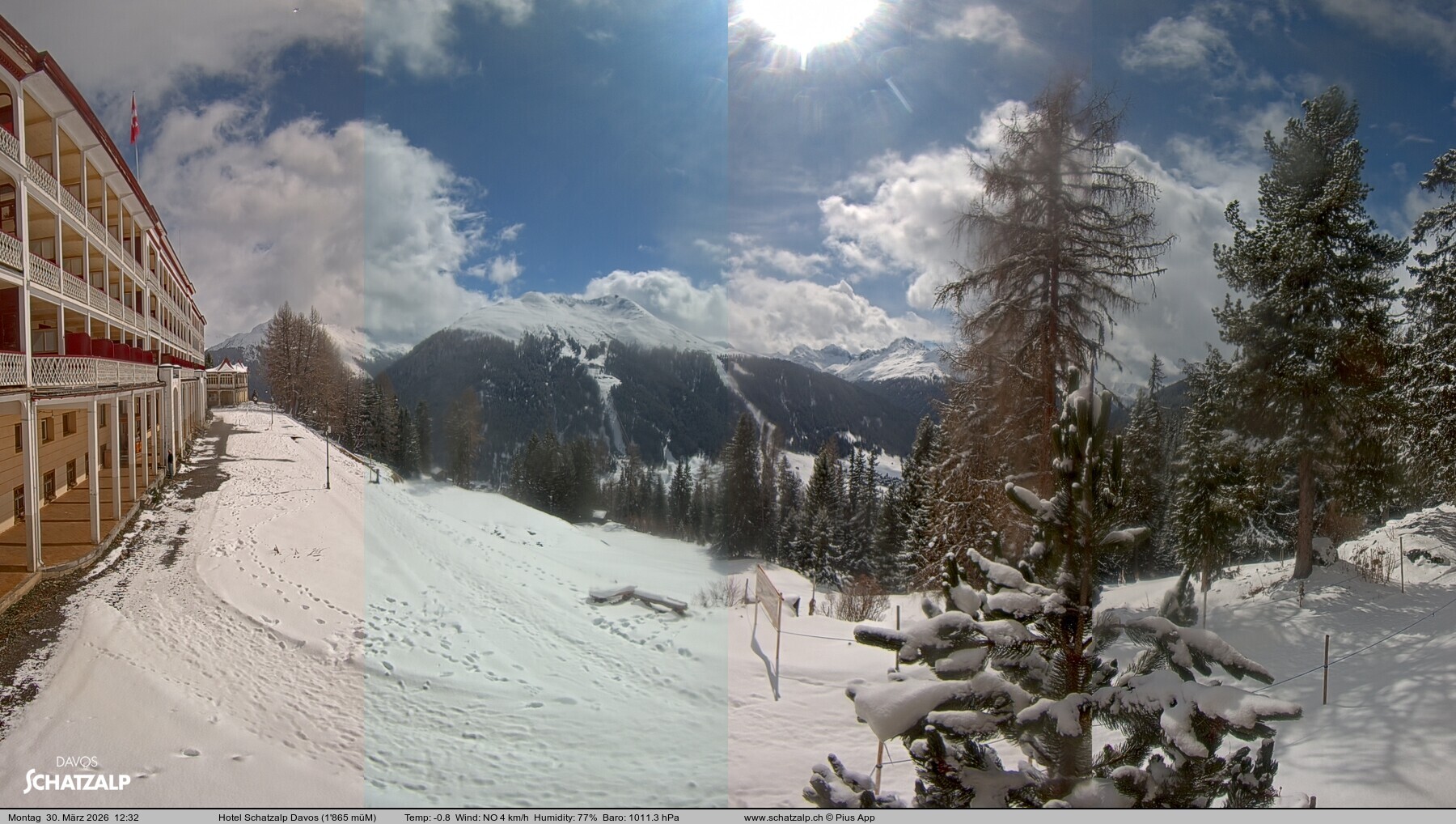 Archiv Foto Webcam Hotel Schatzalp, Davos