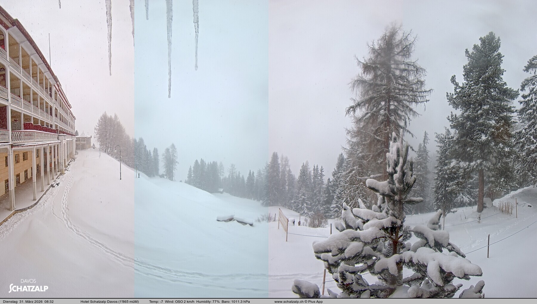 Archiv Foto Webcam Hotel Schatzalp, Davos