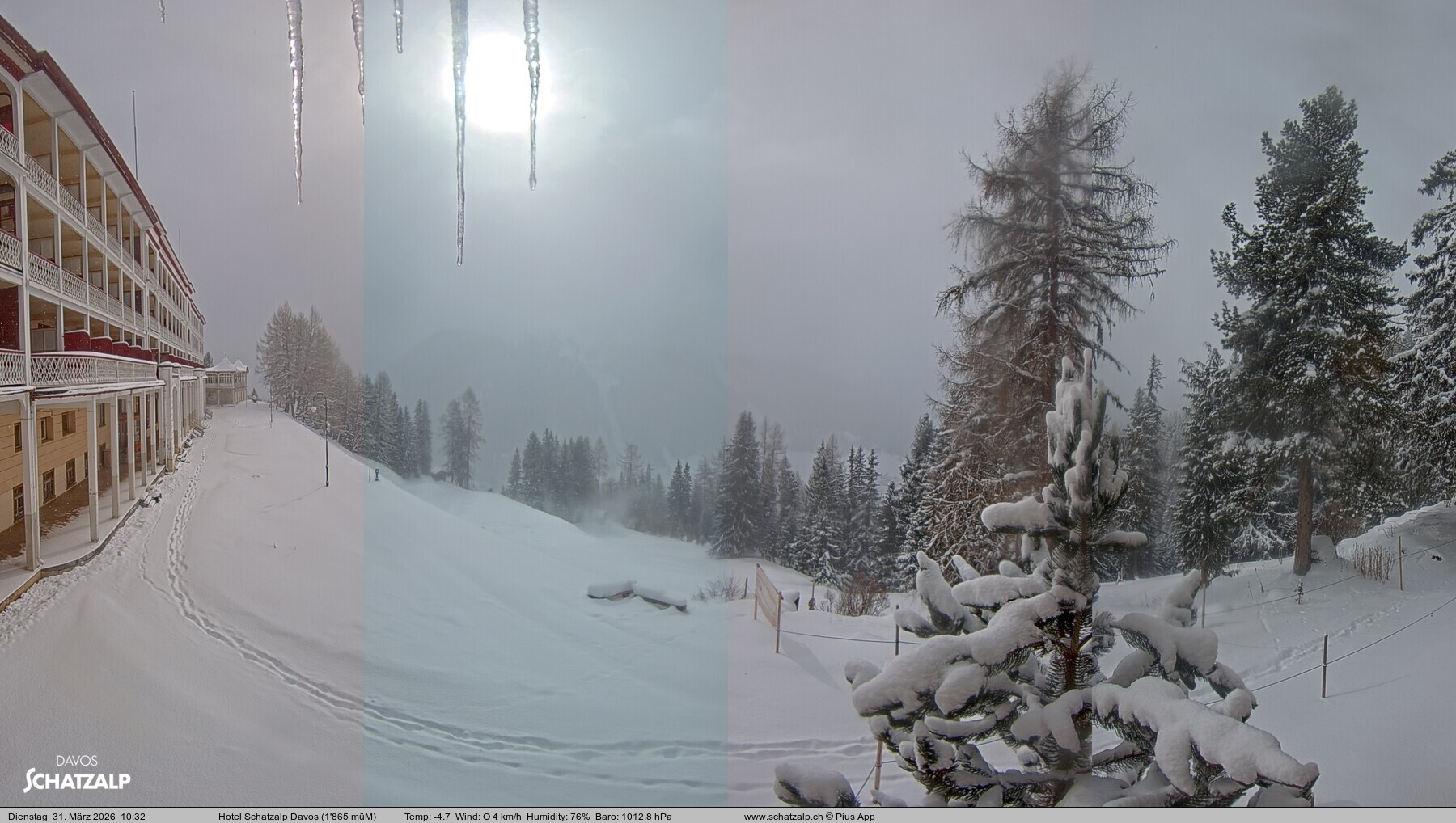 Archiv Foto Webcam Hotel Schatzalp, Davos