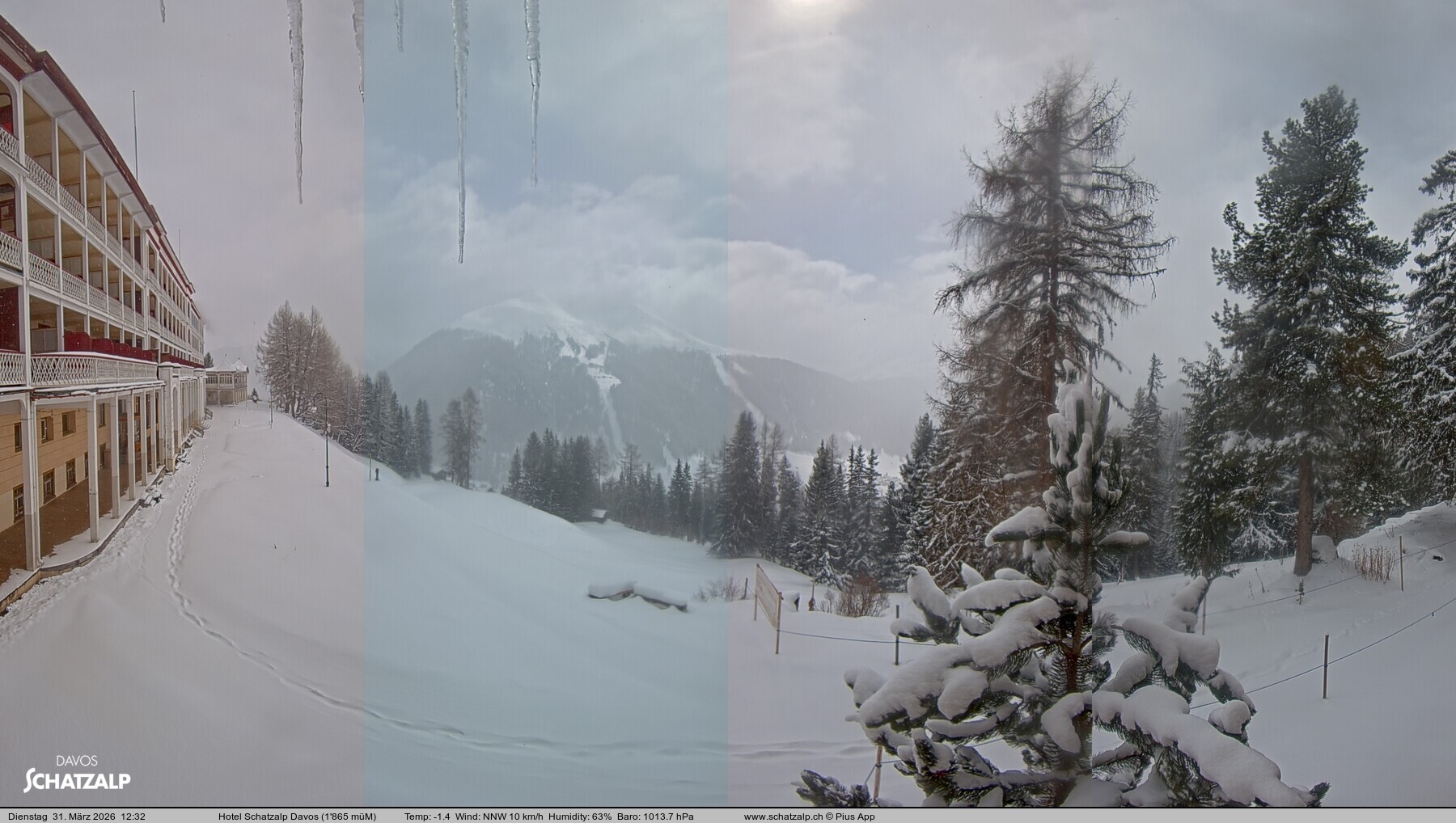 Archiv Foto Webcam Hotel Schatzalp, Davos