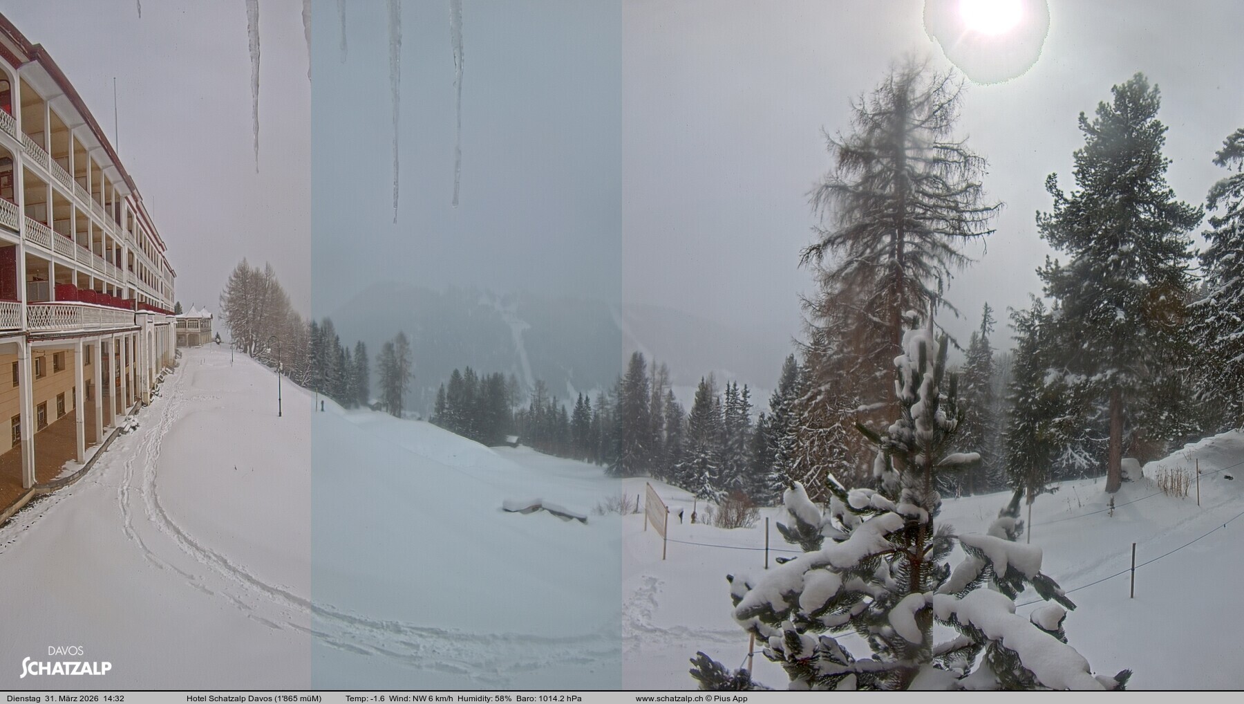 Archiv Foto Webcam Hotel Schatzalp, Davos