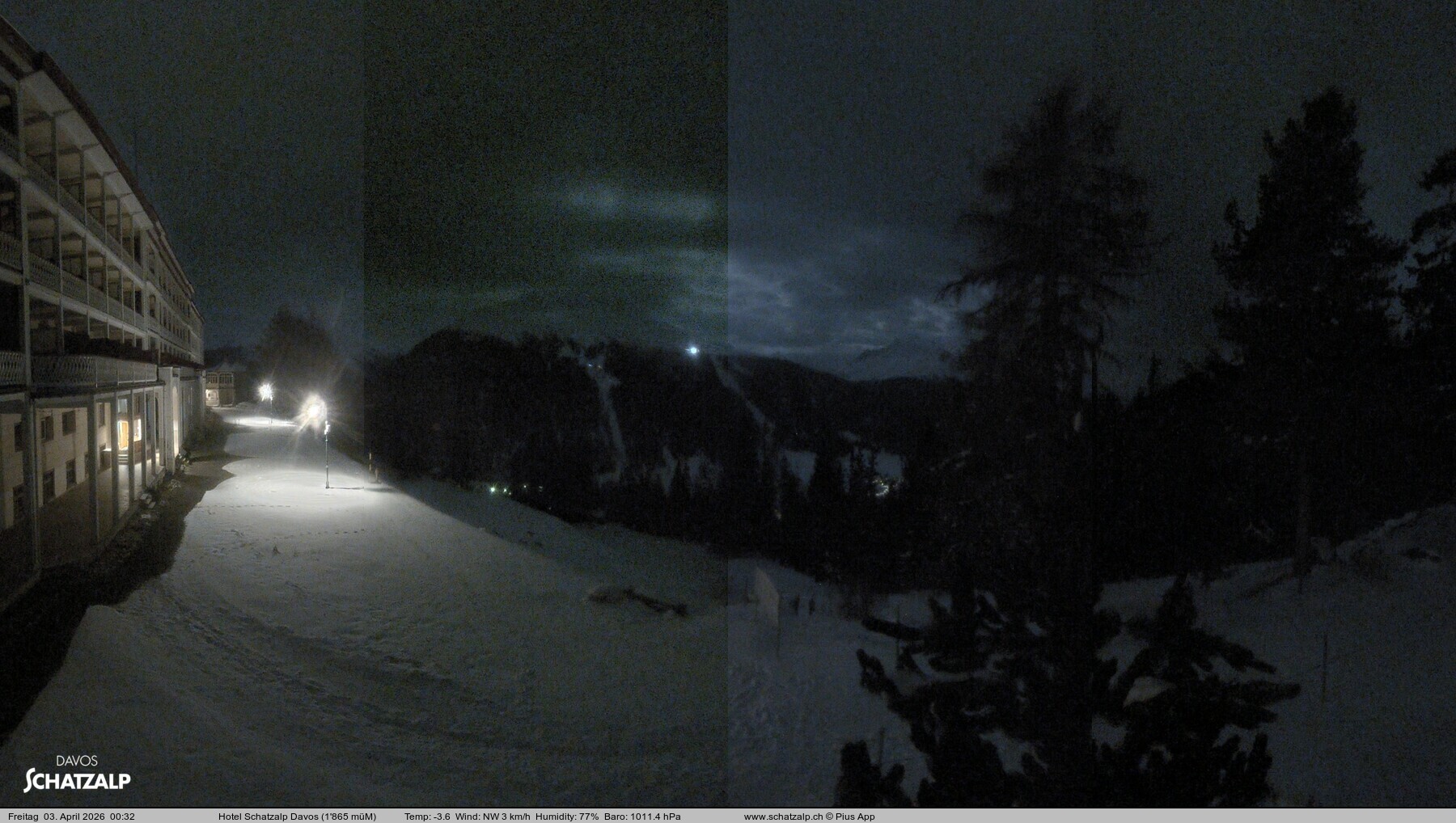 Archived image Webcam Schatzalp Hotel, Davos