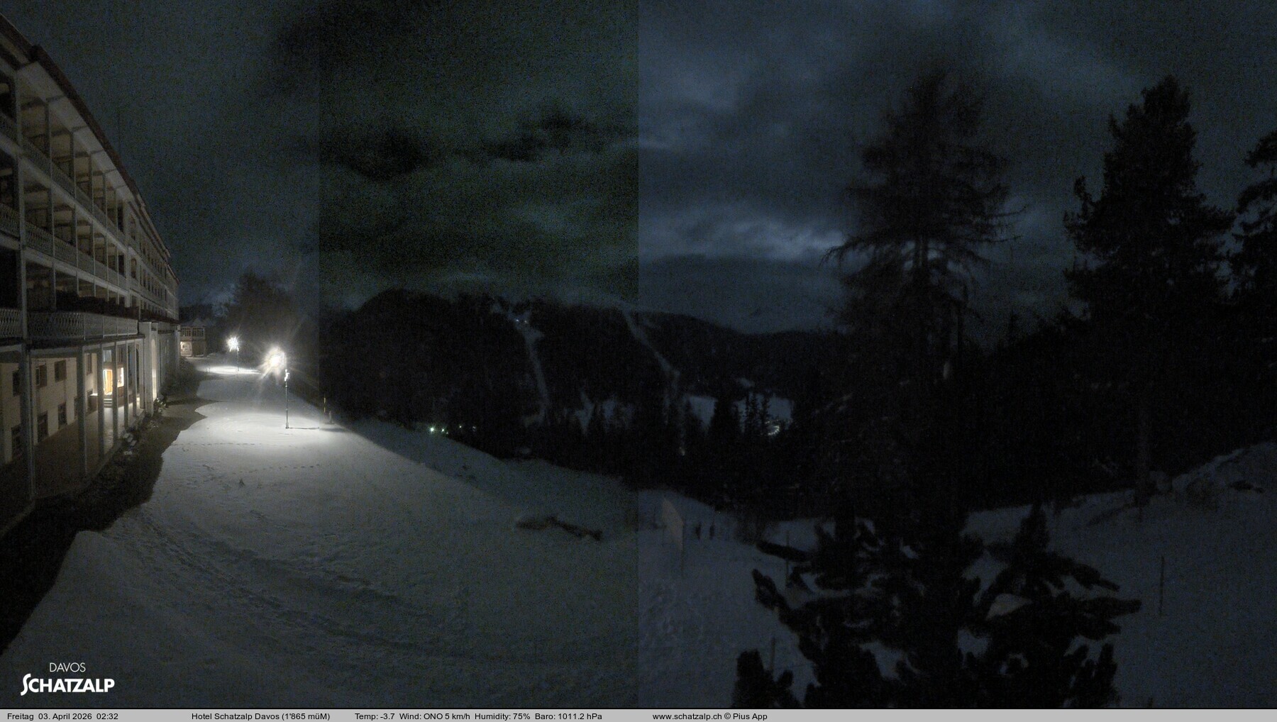 Archived image Webcam Schatzalp Hotel, Davos