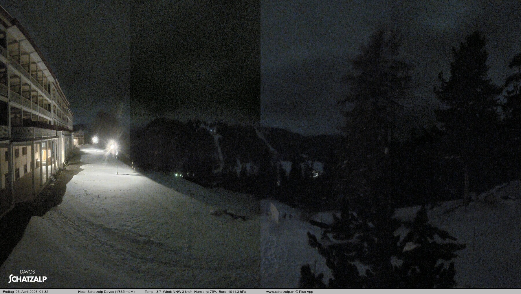 Archived image Webcam Schatzalp Hotel, Davos