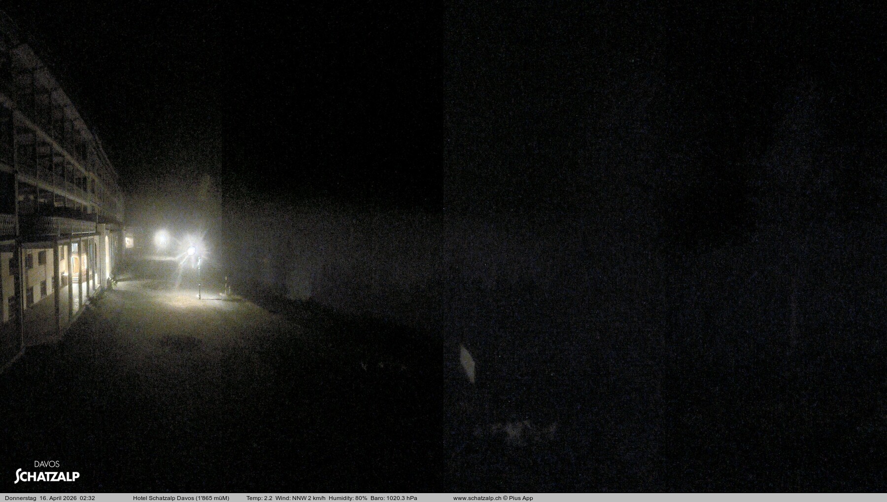 Archived image Webcam Schatzalp Hotel, Davos