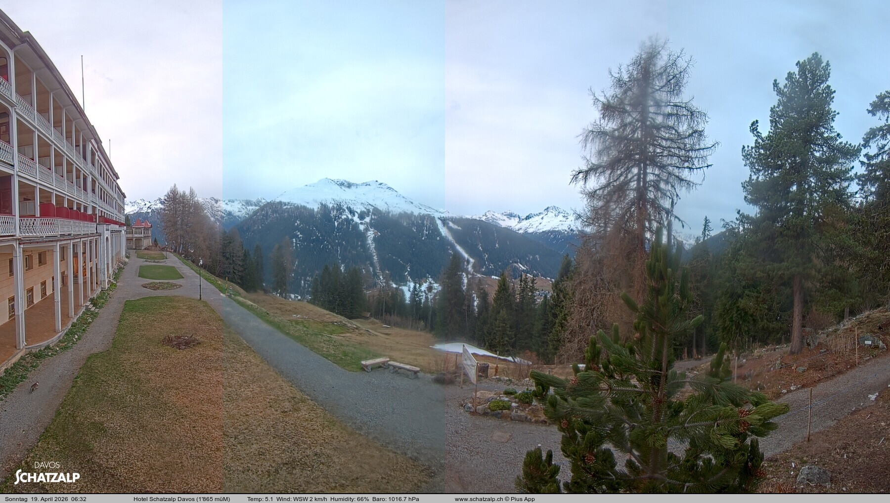 Archived image Webcam Schatzalp Hotel, Davos