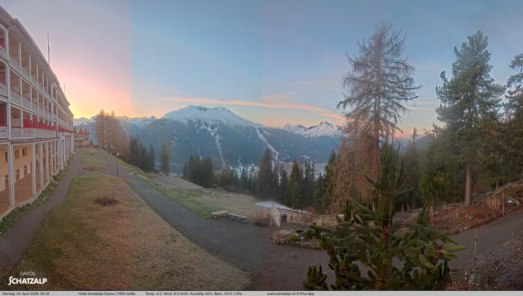 Archived image Webcam Schatzalp Hotel, Davos