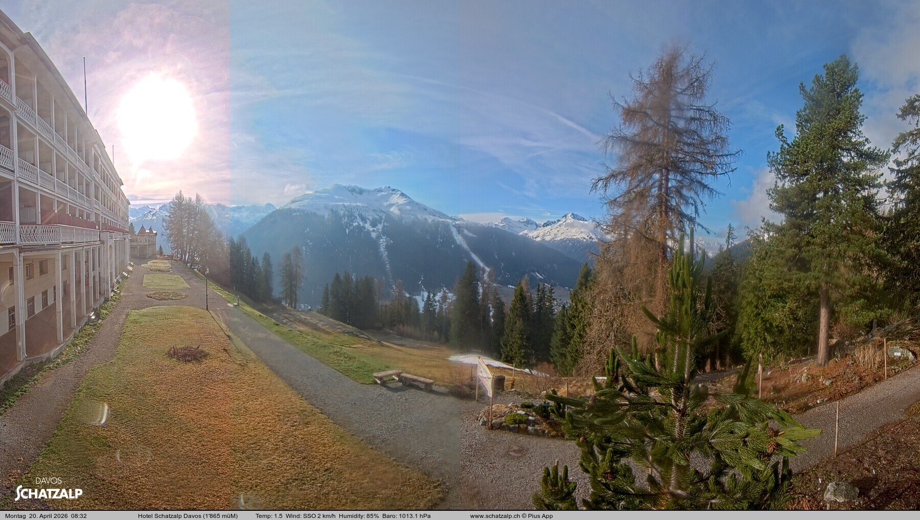 Archived image Webcam Schatzalp Hotel, Davos