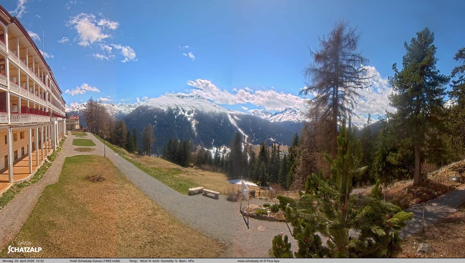 Archived image Webcam Schatzalp Hotel, Davos