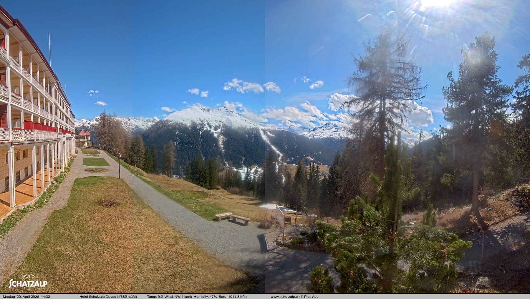 Archived image Webcam Schatzalp Hotel, Davos