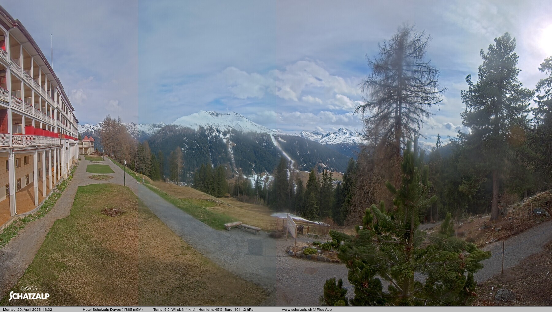 Archived image Webcam Schatzalp Hotel, Davos