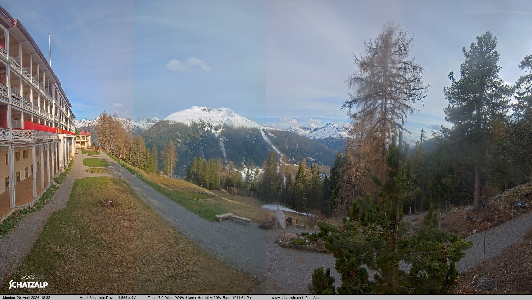 Archived image Webcam Schatzalp Hotel, Davos
