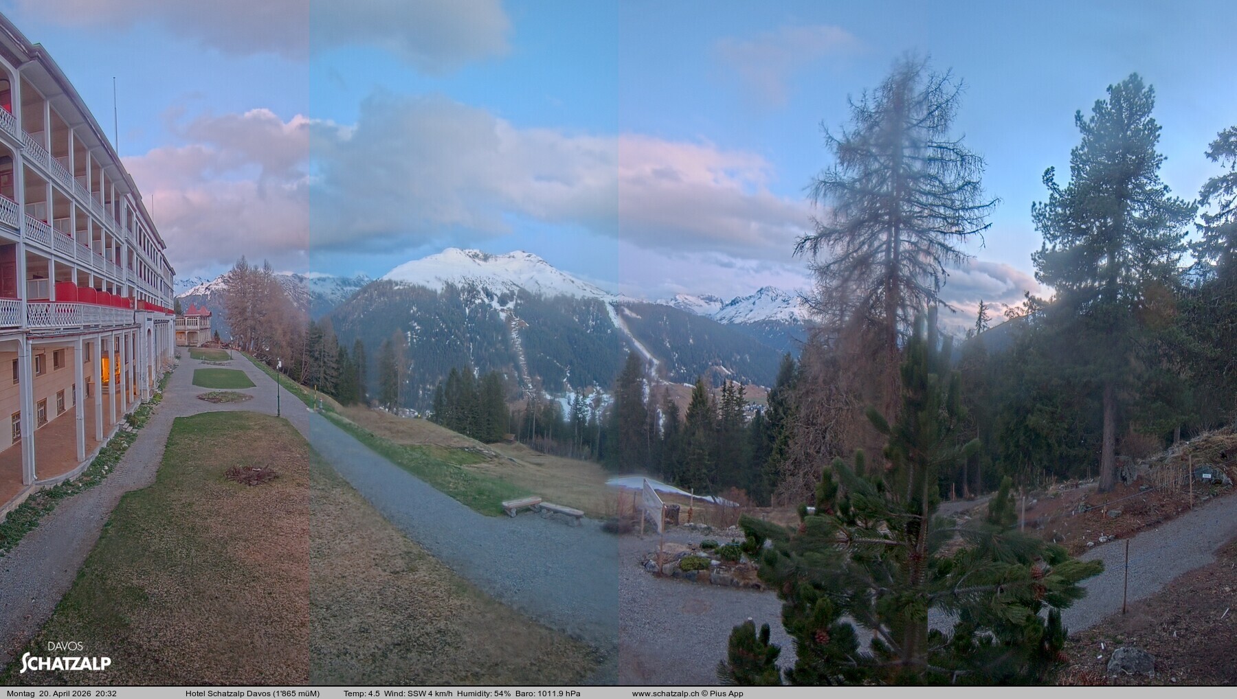 Archived image Webcam Schatzalp Hotel, Davos