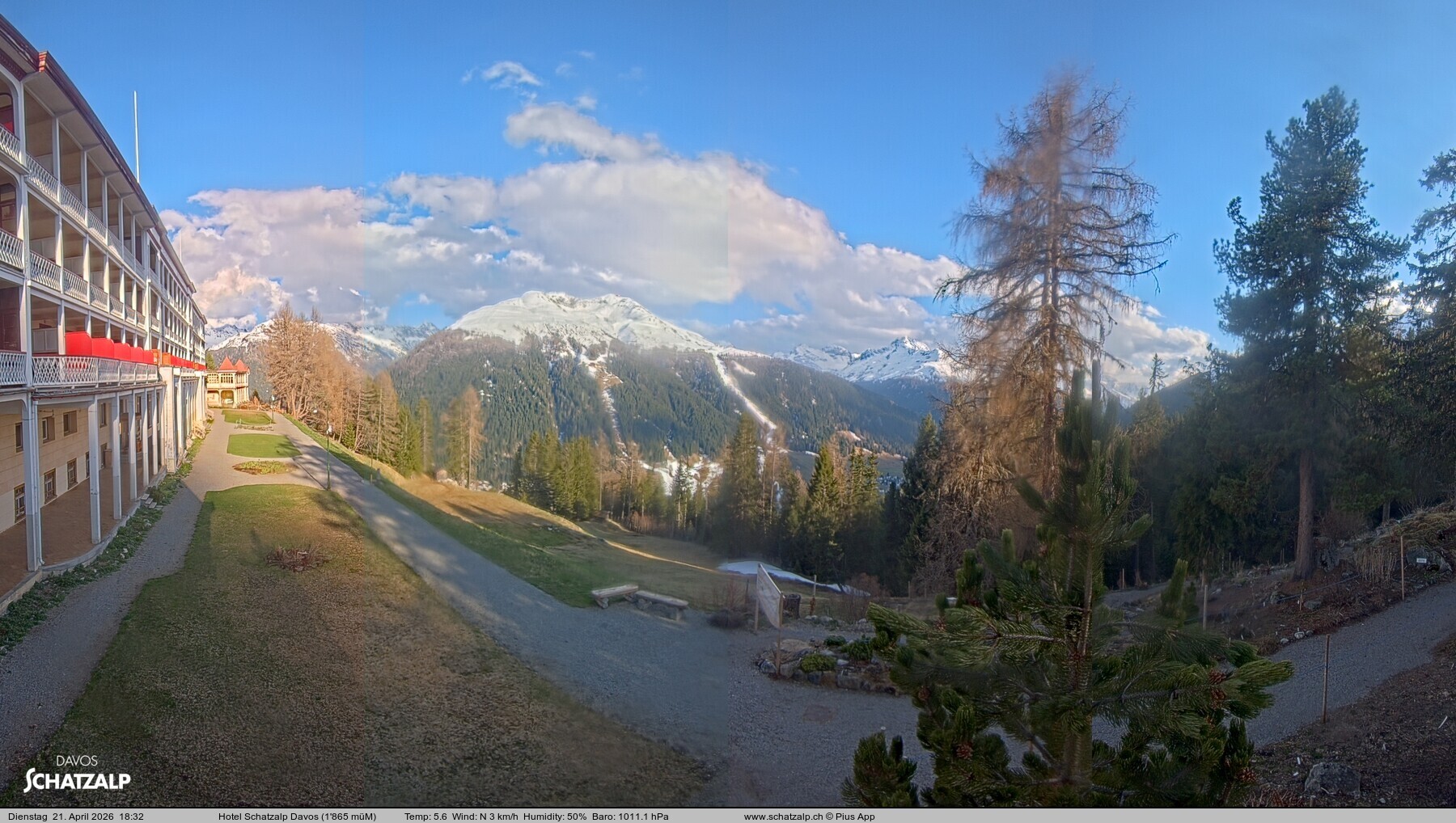 Archived image Webcam Schatzalp Hotel, Davos