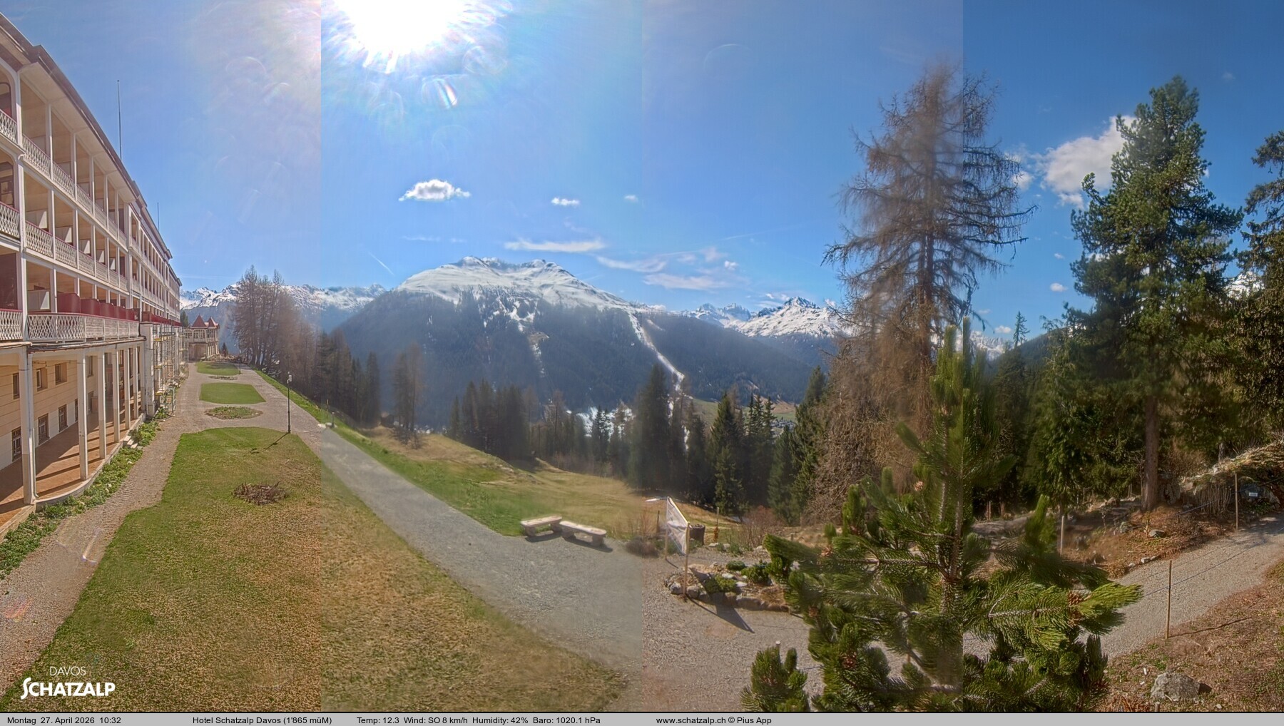 Archiv Foto Webcam Hotel Schatzalp, Davos