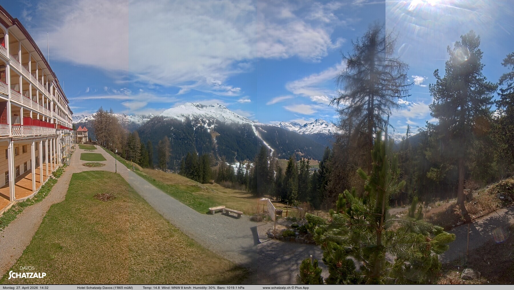 Archiv Foto Webcam Hotel Schatzalp, Davos