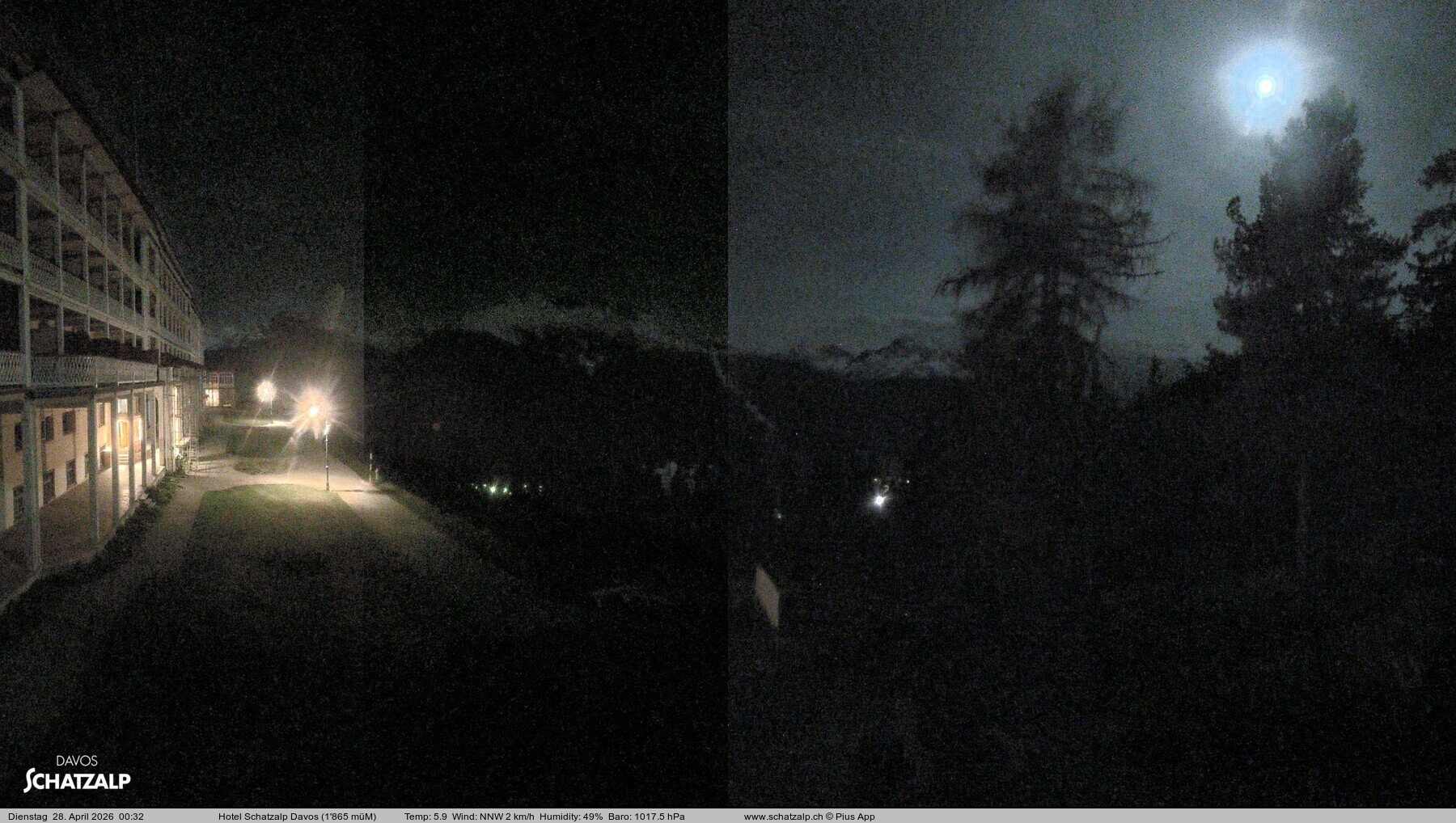 Archived image Webcam Schatzalp Hotel, Davos