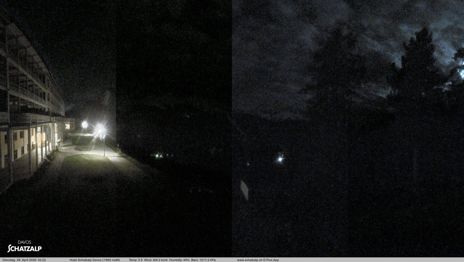 Archived image Webcam Schatzalp Hotel, Davos