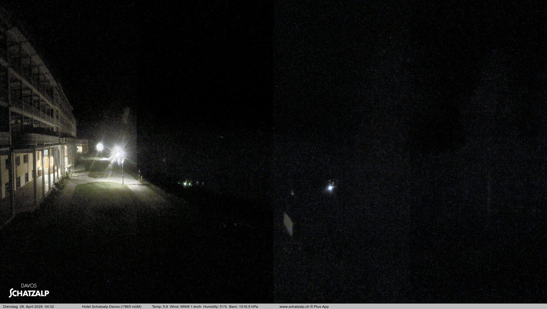 Archived image Webcam Schatzalp Hotel, Davos