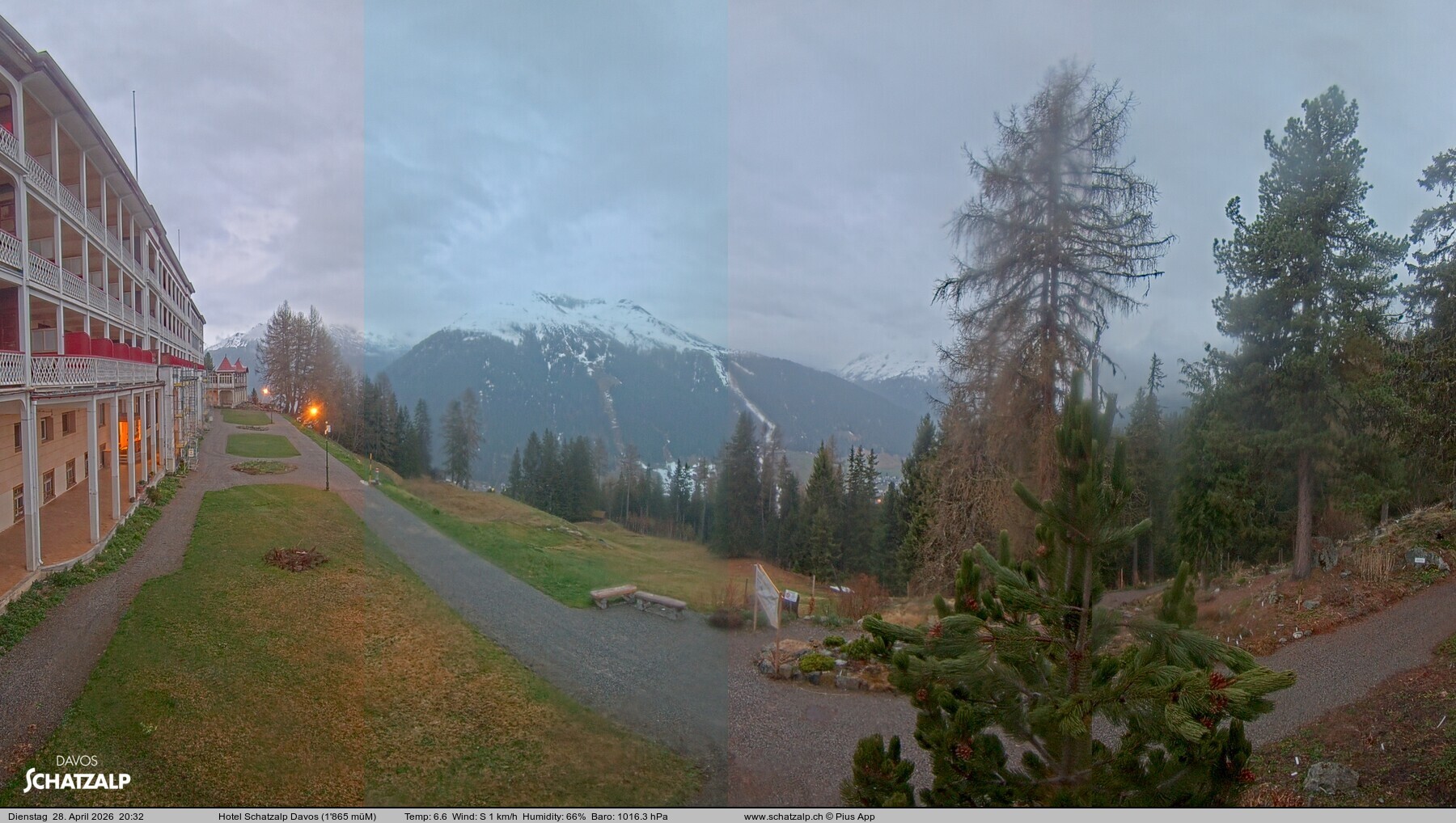 Archived image Webcam Schatzalp Hotel, Davos