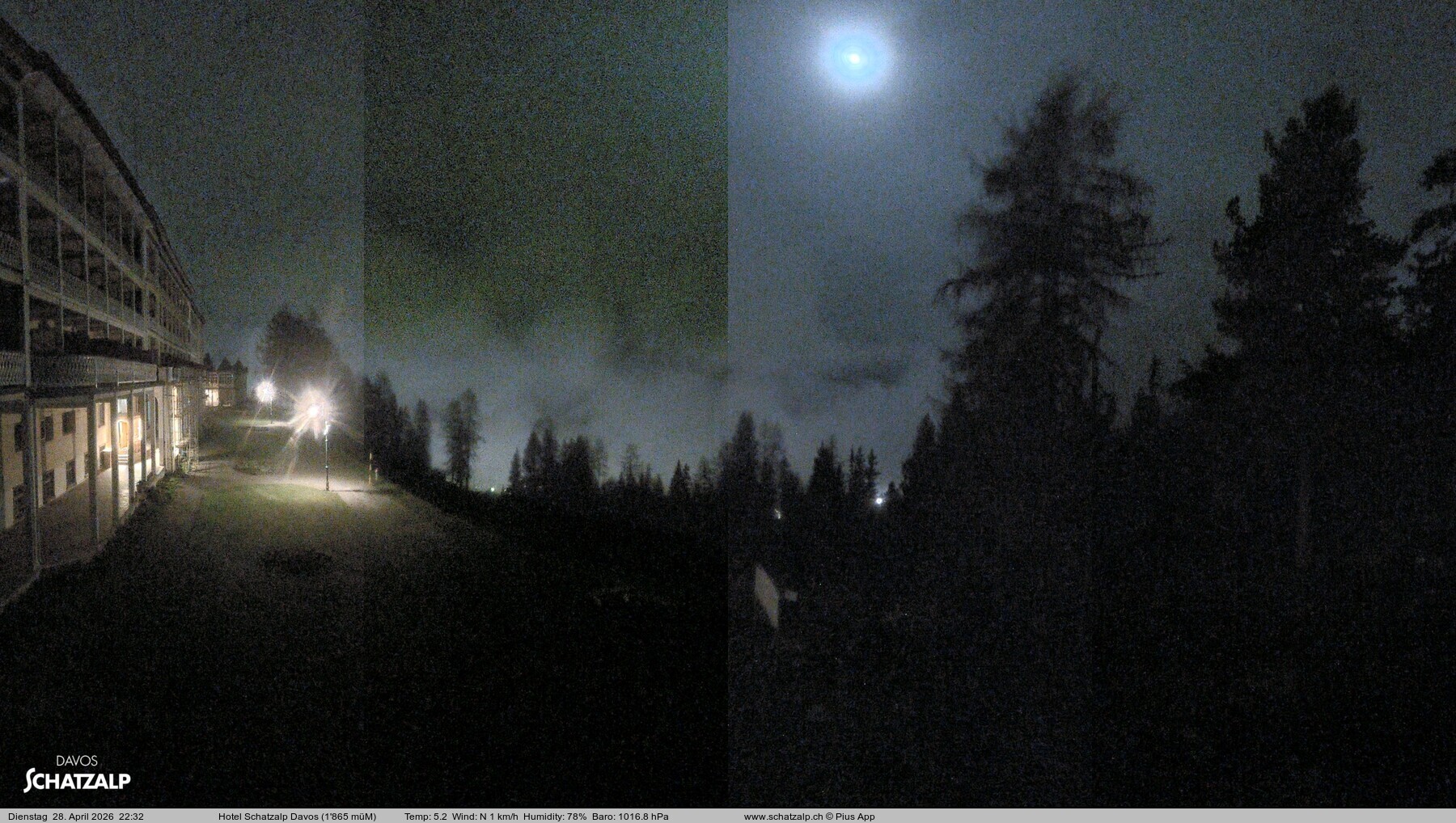 Archived image Webcam Schatzalp Hotel, Davos