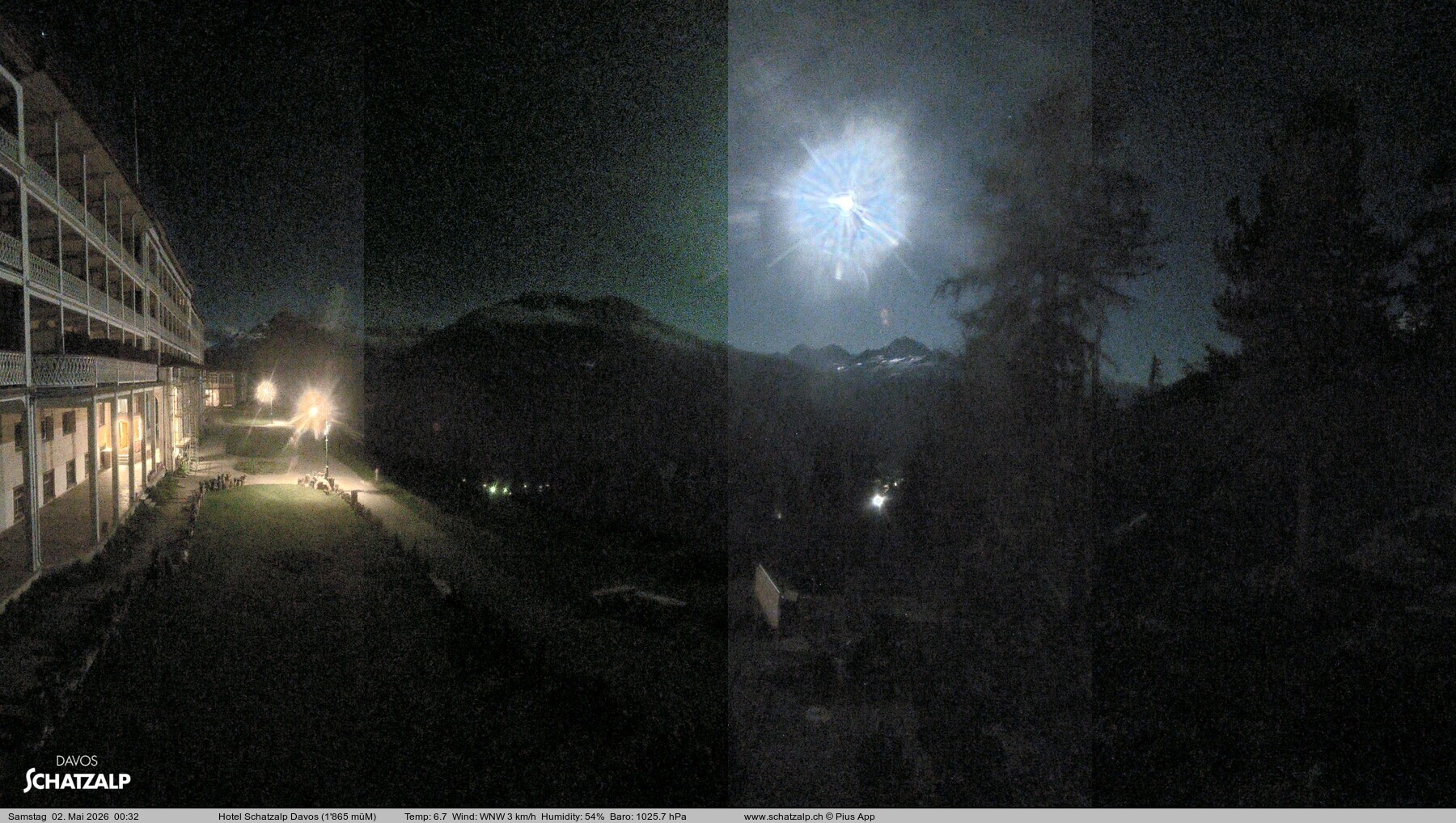 Archived image Webcam Schatzalp Hotel, Davos