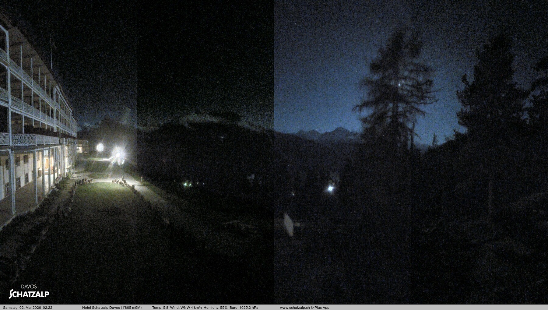 Archived image Webcam Schatzalp Hotel, Davos
