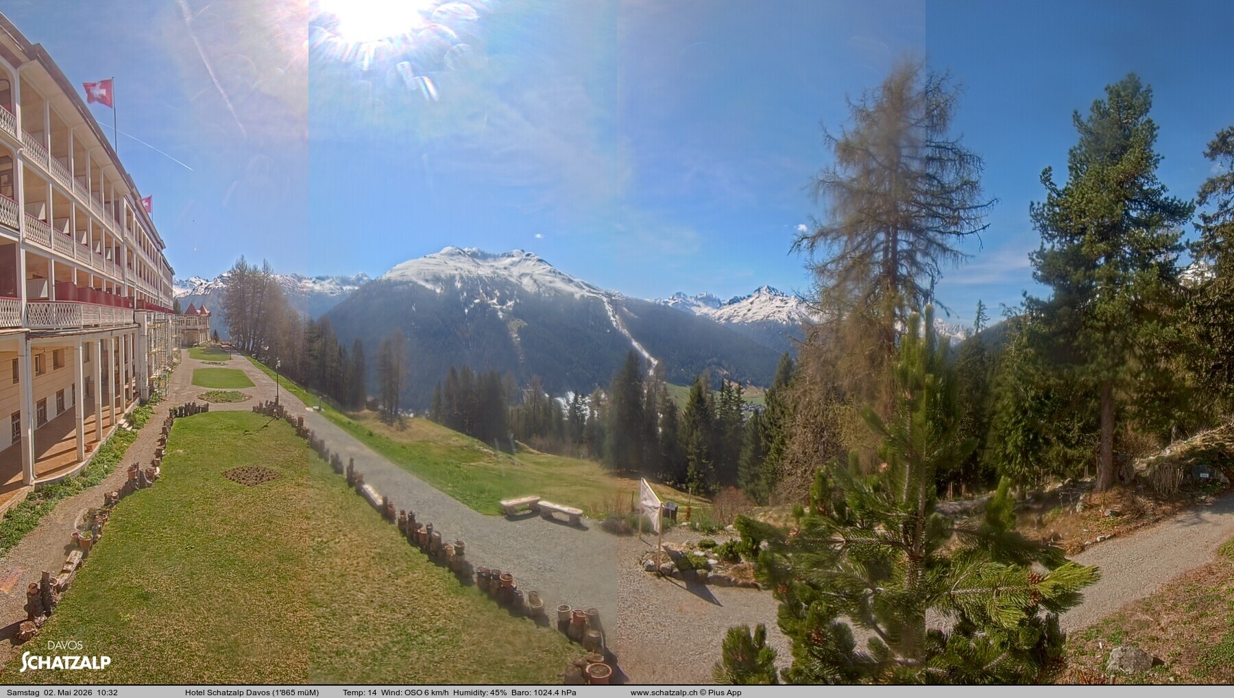 Archiv Foto Webcam Hotel Schatzalp, Davos
