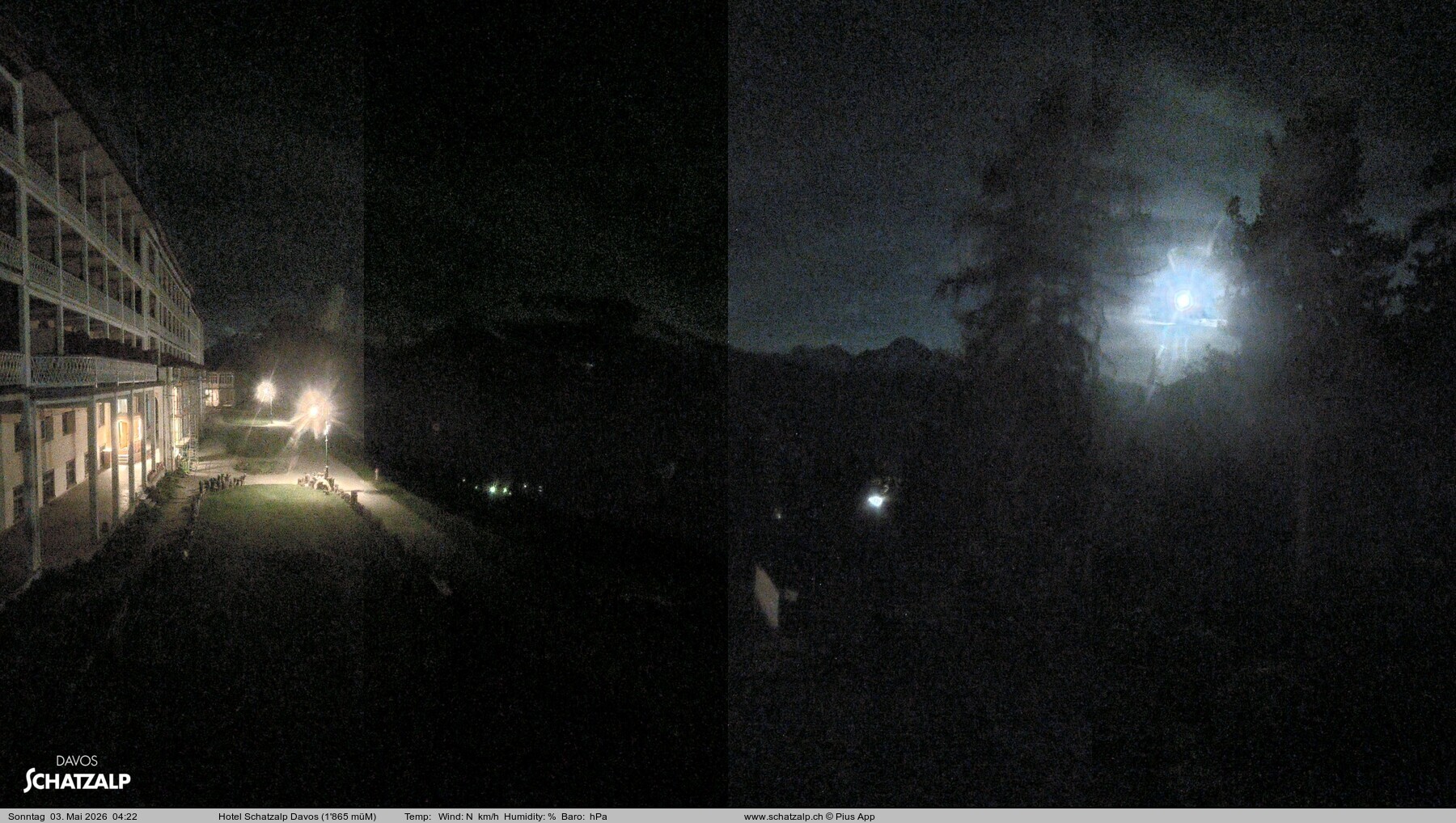 Archived image Webcam Schatzalp Hotel, Davos