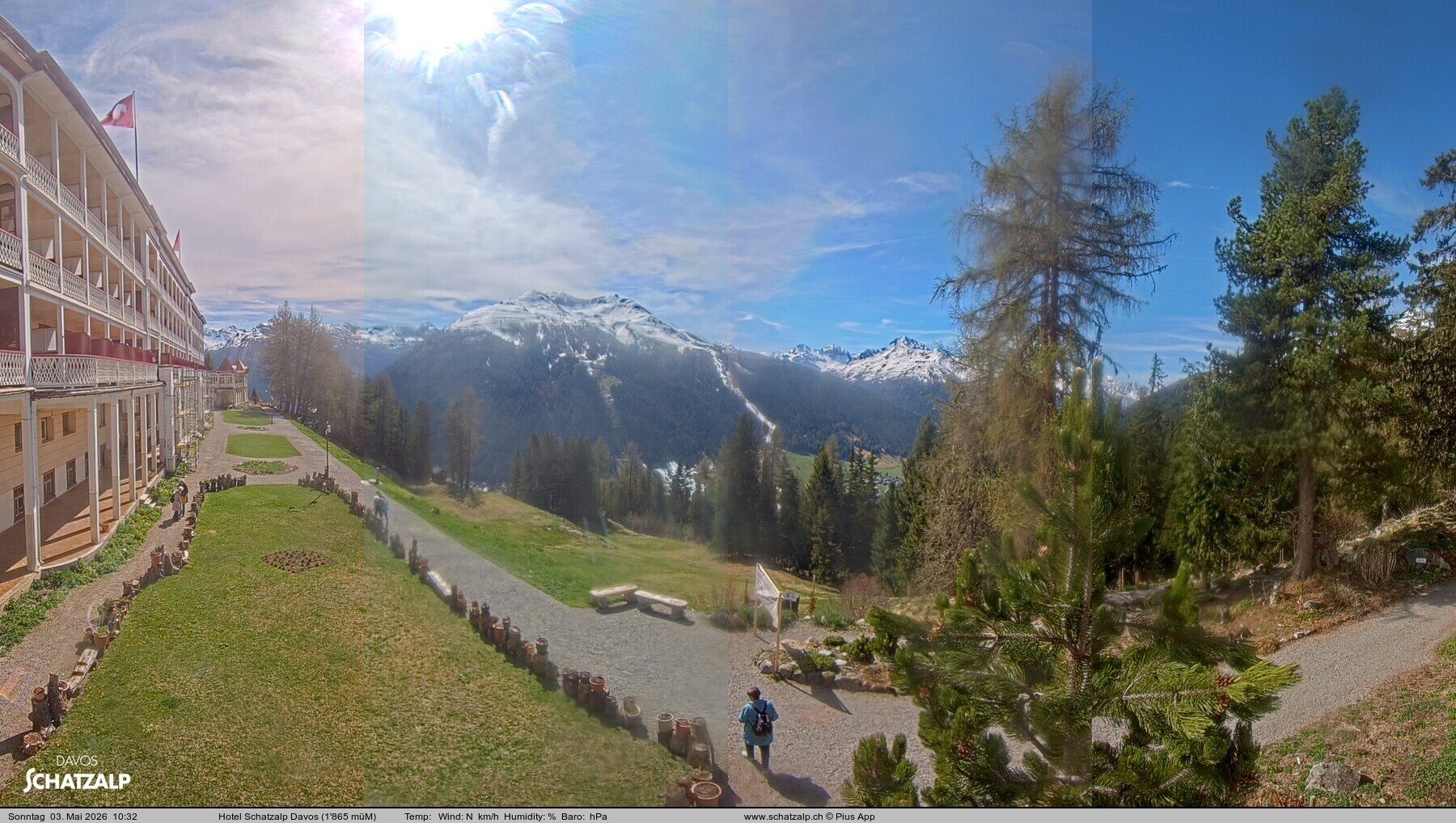 Archived image Webcam Schatzalp Hotel, Davos