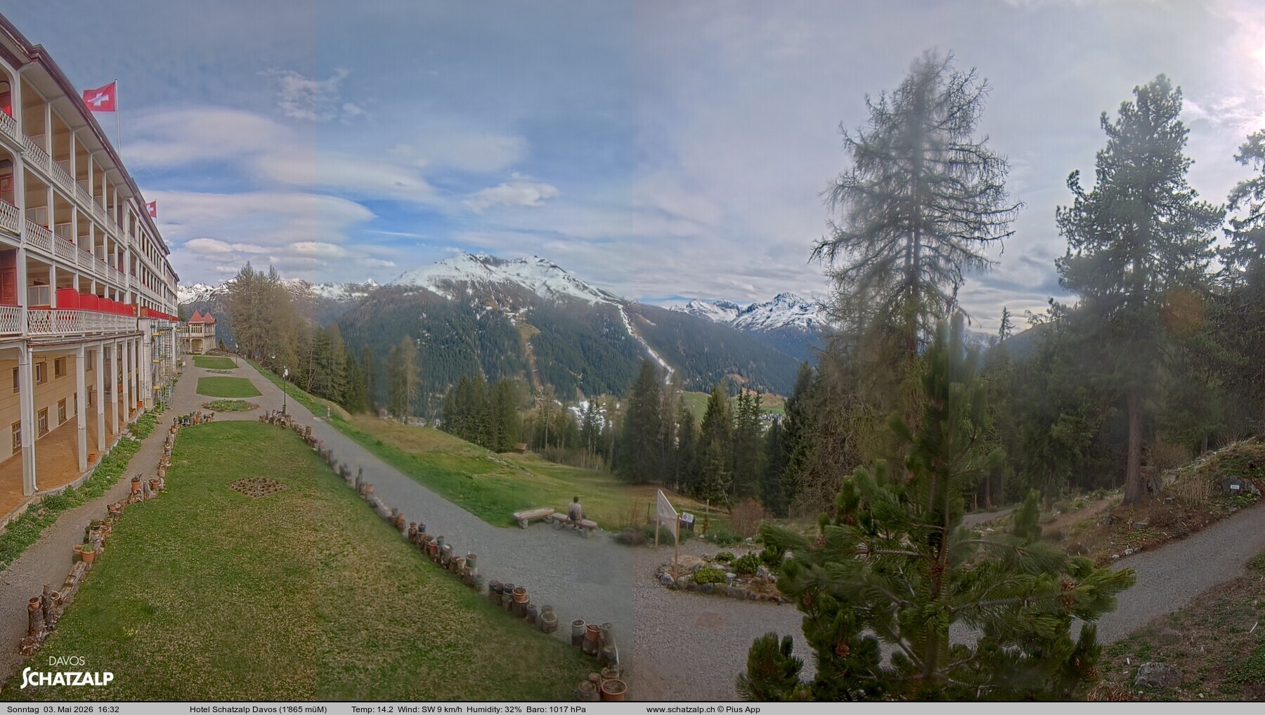 Archived image Webcam Schatzalp Hotel, Davos